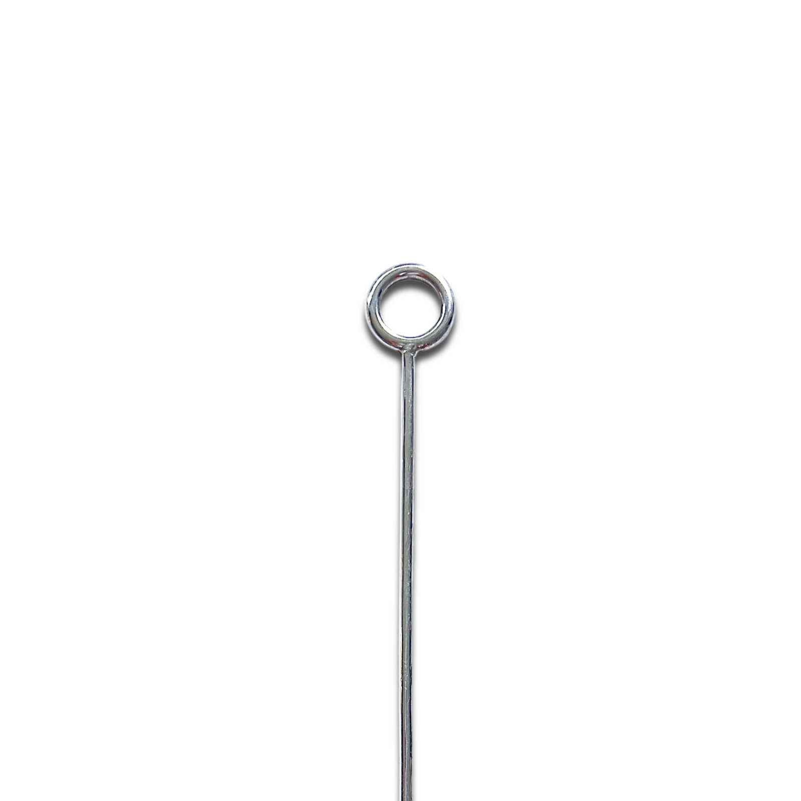 The Silver It's Five o' Clock Cocktail Skewers Set by JAREDJAMIN Barware and More features four straight, silver-plated picks with round loops, arranged vertically on a white background—perfect for cocktail hour or stylish parties.