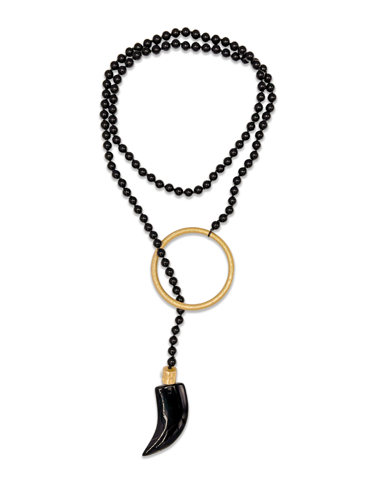 Tucan Tusk Onyx Necklace-Necklaces-JAREDJAMIN Jewelry Online-JAREDJAMIN - Fashion Jewelry &amp; Accessories