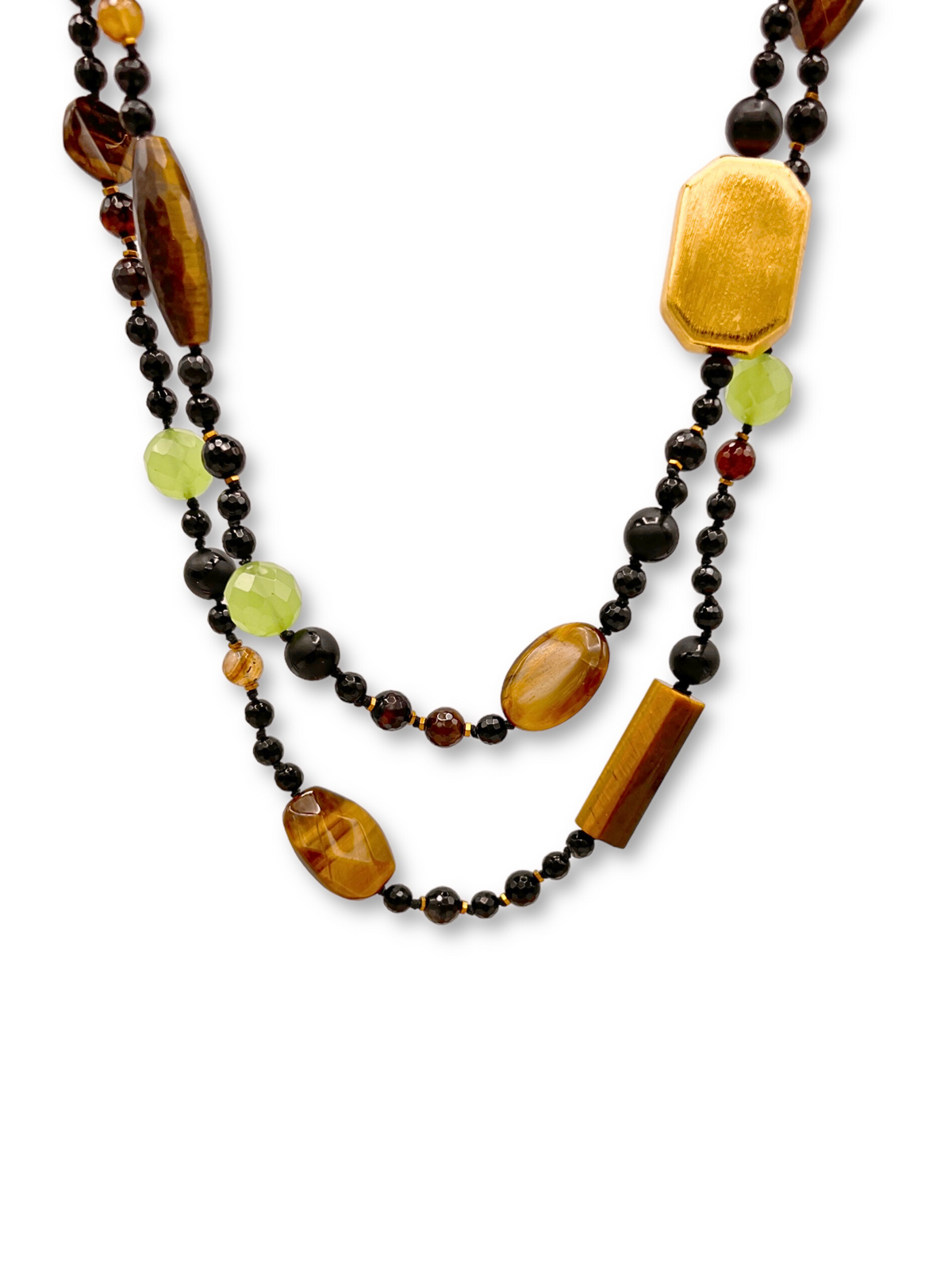 Sorrento Gemstone Knotted Necklace-Necklaces-JAREDJAMIN Jewelry Online-JAREDJAMIN - Fashion Jewelry &amp; Accessories