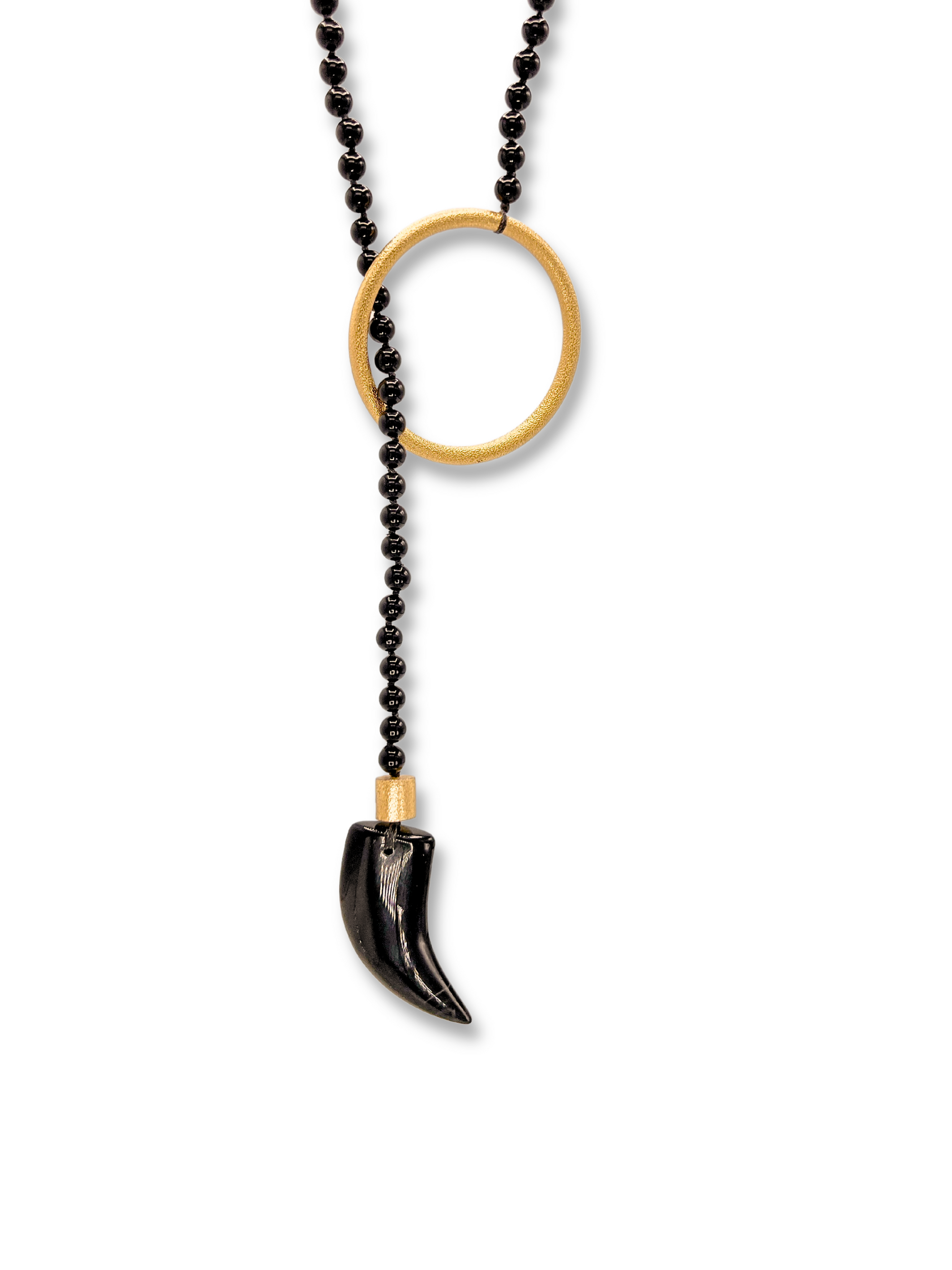 Tucan Tusk Onyx Necklace-Necklaces-JAREDJAMIN Jewelry Online-JAREDJAMIN - Fashion Jewelry & Accessories