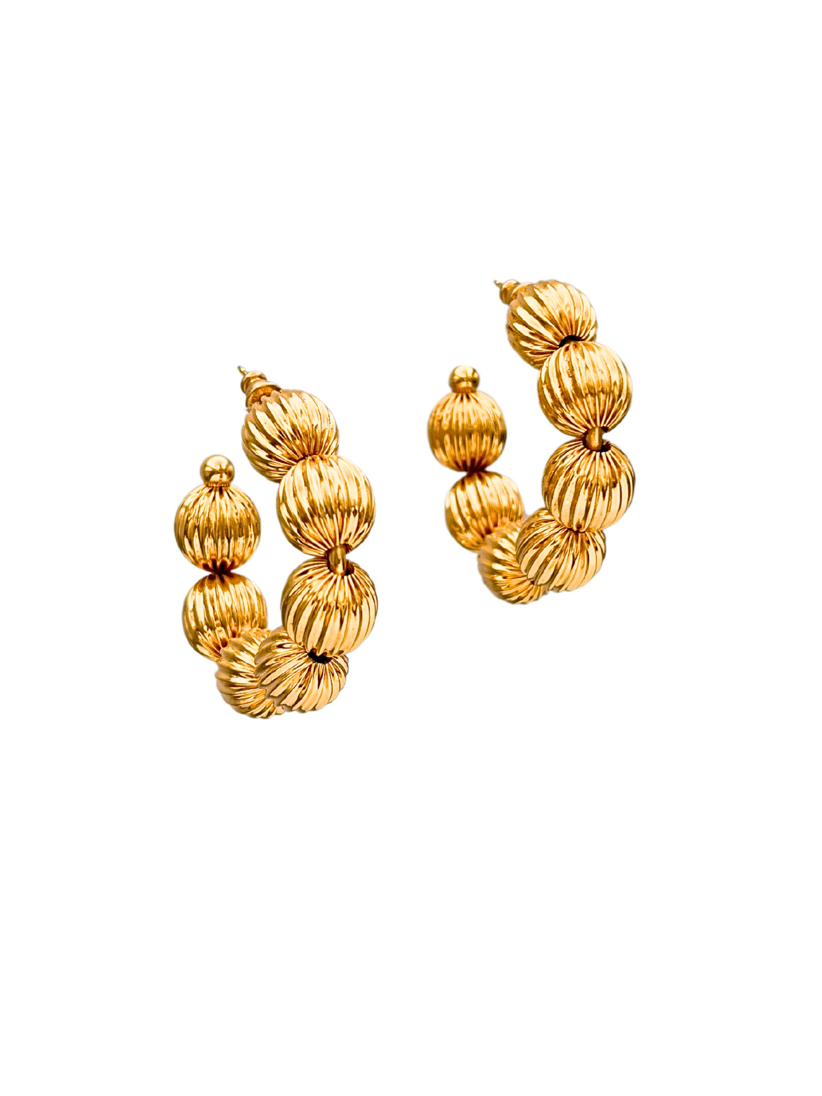 Small Gold Lantern Hoop Earrings-Earrings-JAREDJAMIN Jewelry Online-JAREDJAMIN - Fashion Jewelry &amp; Accessories