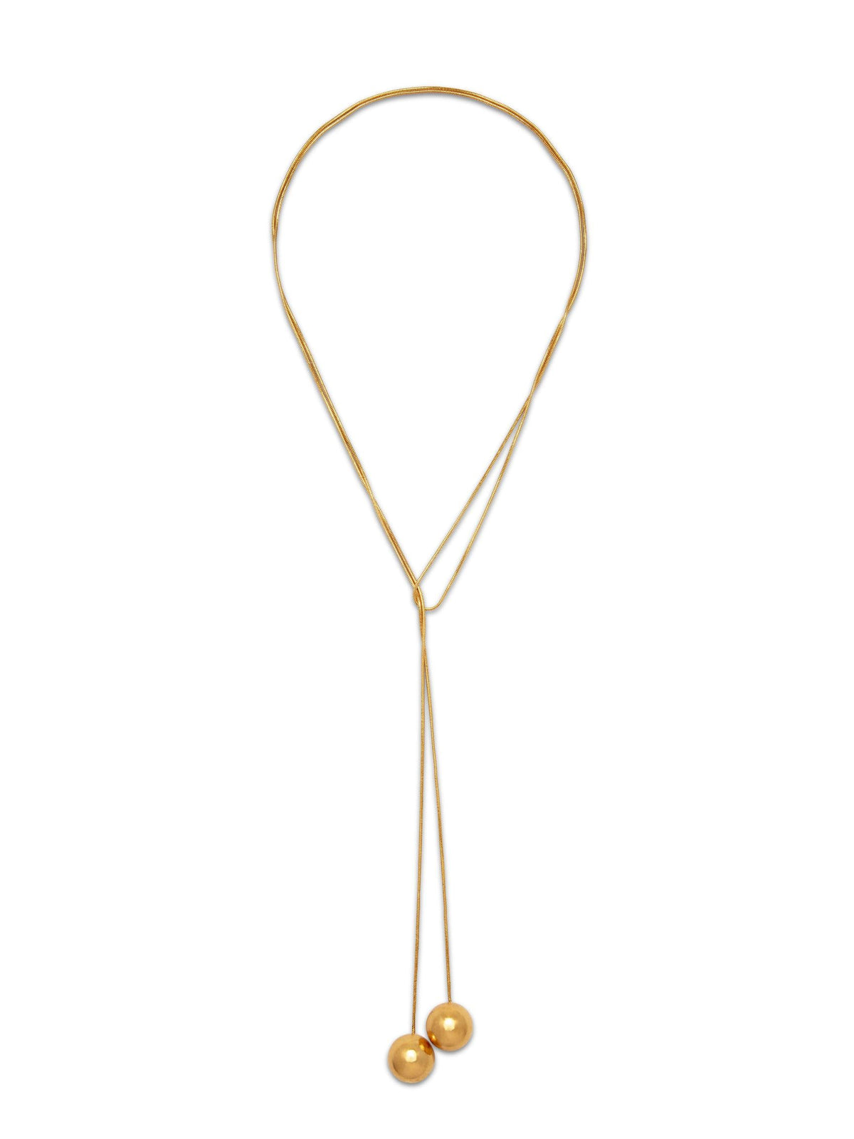 Gold Orbita Lariat Necklace-Necklaces-JAREDJAMIN Jewelry Online-JAREDJAMIN