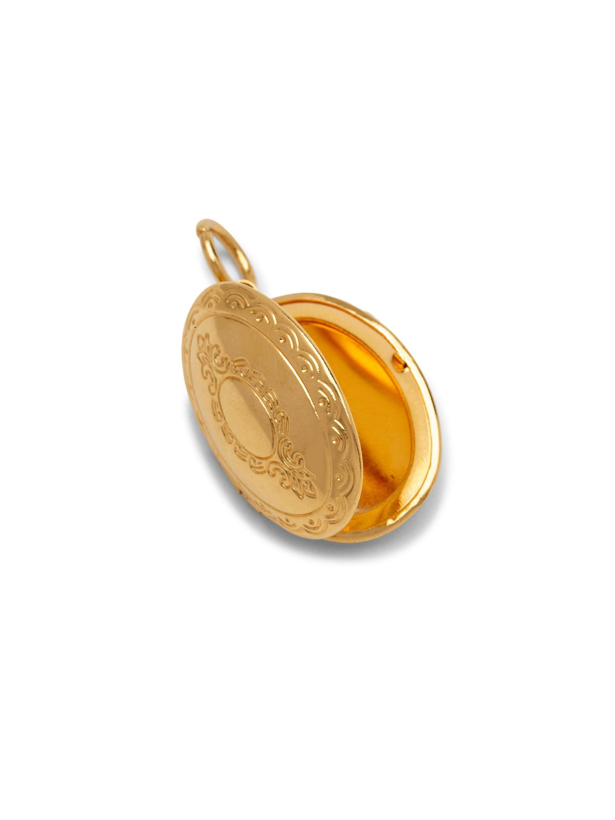 Gold Edwardian Necklace Pendant Locket-Pendant Charms-JAREDJAMIN Jewelry Online-JAREDJAMIN