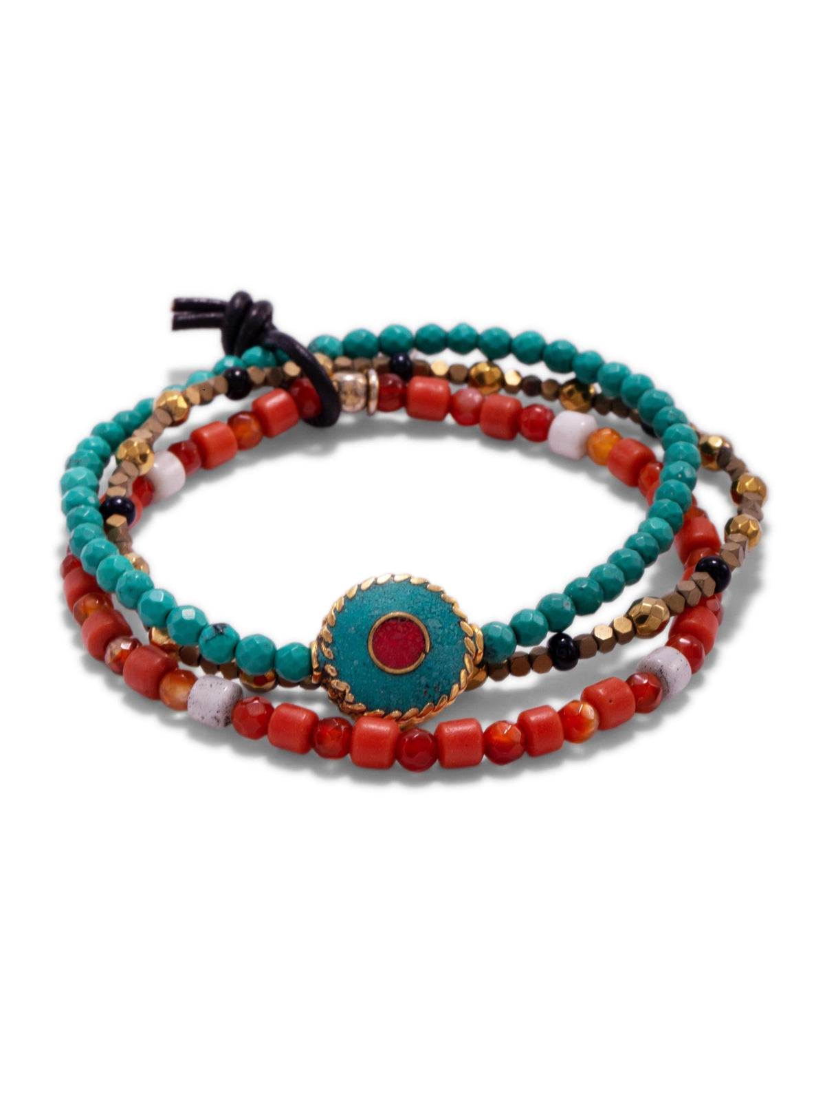 Aqua Evil Eye Bracelet Set-Bracelets-JAREDJAMIN Jewelry Online-JAREDJAMIN - Fashion Jewelry &amp; Accessories