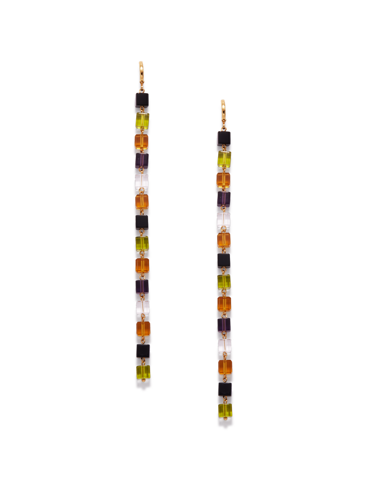 Multicolored Building Block Dangle Earrings-Earrings-JAREDJAMIN Jewelry Online-JAREDJAMIN - Fashion Jewelry &amp; Accessories