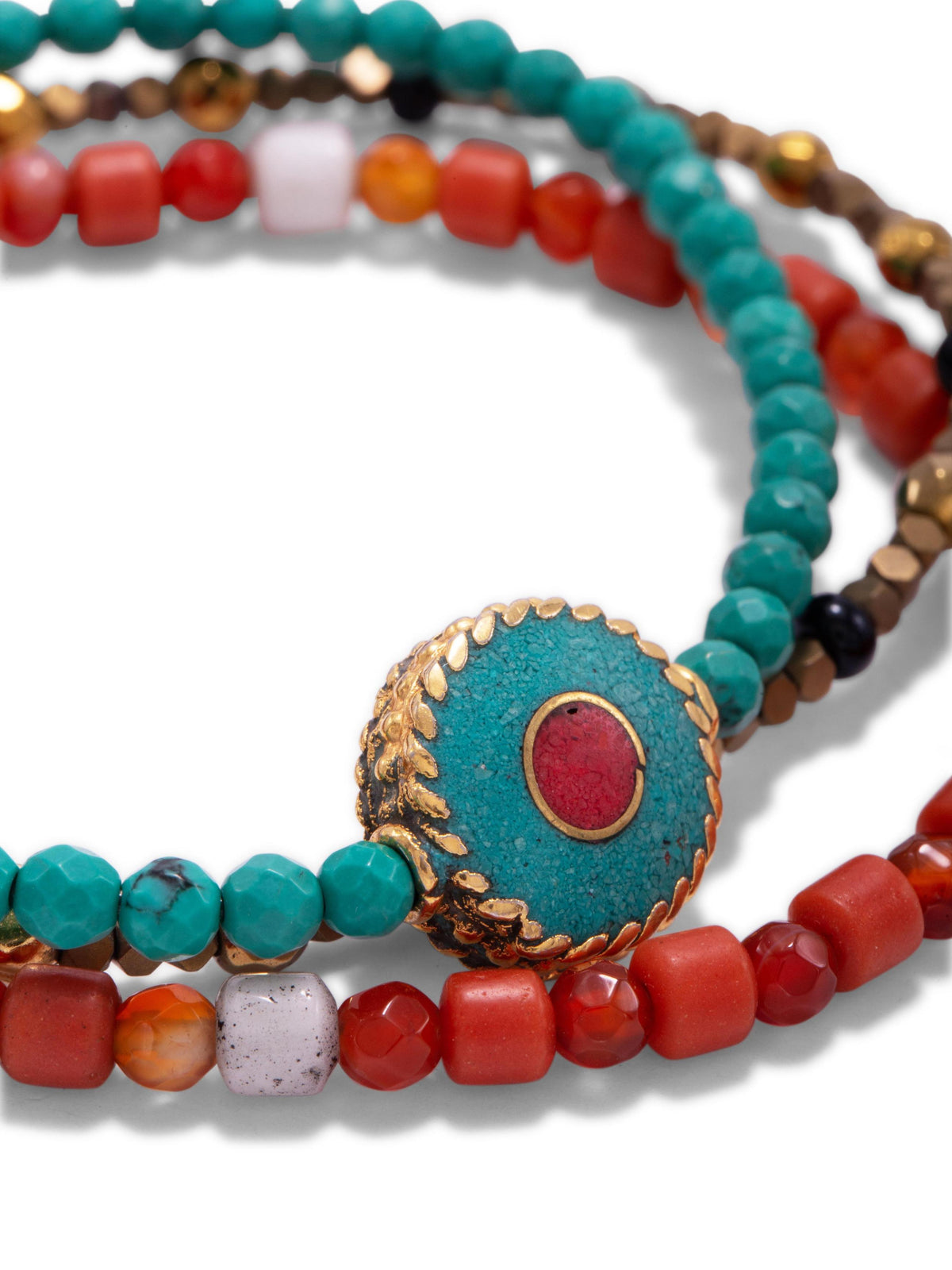 Aqua Evil Eye Bracelet Set-Bracelets-JAREDJAMIN Jewelry Online-JAREDJAMIN - Fashion Jewelry &amp; Accessories