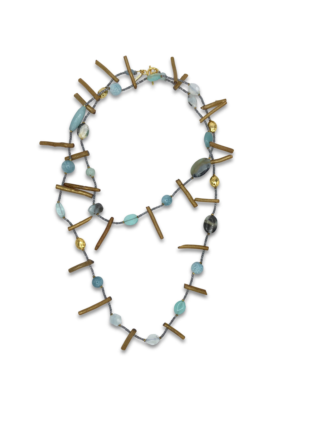 Beach Dunes Long Necklace-Necklaces-JAREDJAMIN Jewelry Online-Green-JAREDJAMIN - Fashion Jewelry &amp; Accessories