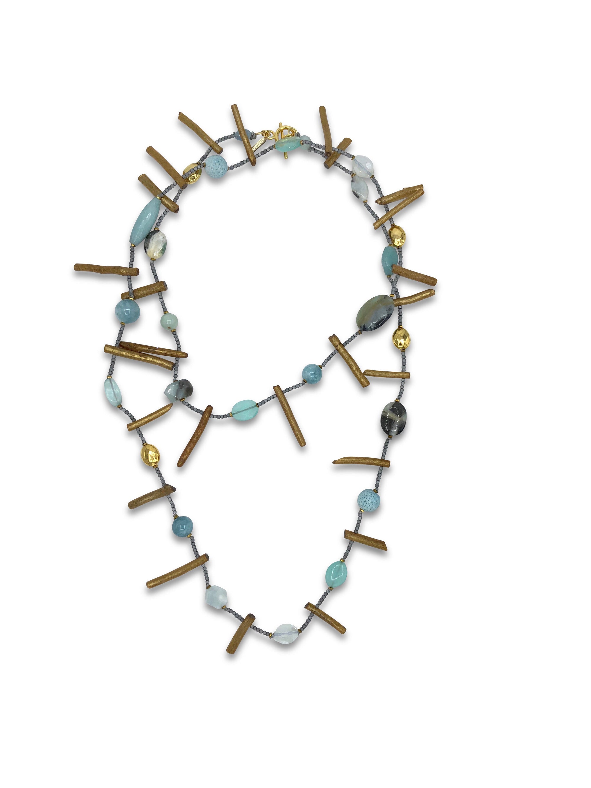 Beach Dunes Long Necklace-Necklaces-JAREDJAMIN Jewelry Online-Green-JAREDJAMIN - Fashion Jewelry & Accessories