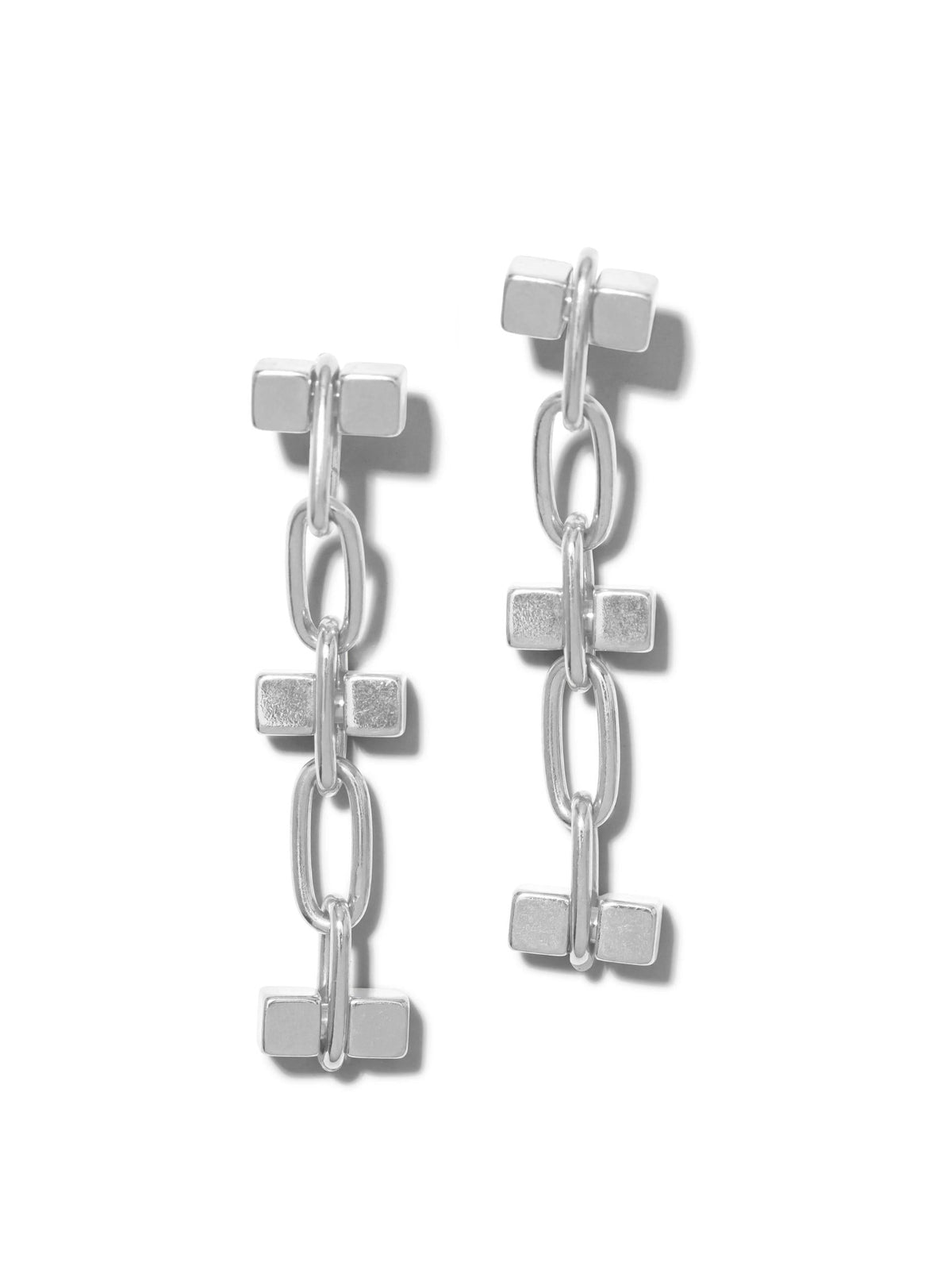 Blockbuster Silver 3 Block Earrings-Earrings-JAREDJAMIN Jewelry Online-JAREDJAMIN