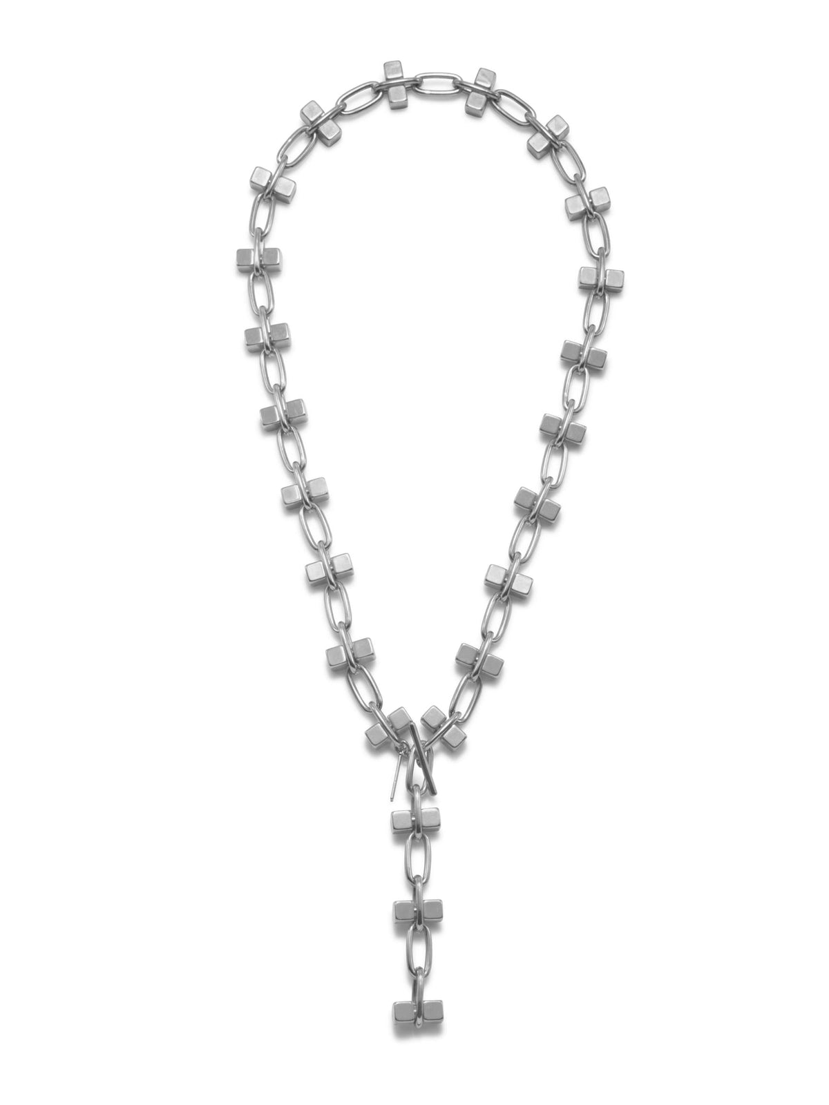 Blockbuster Silver Chain Long Necklace-Necklaces-JAREDJAMIN Jewelry Online-JAREDJAMIN