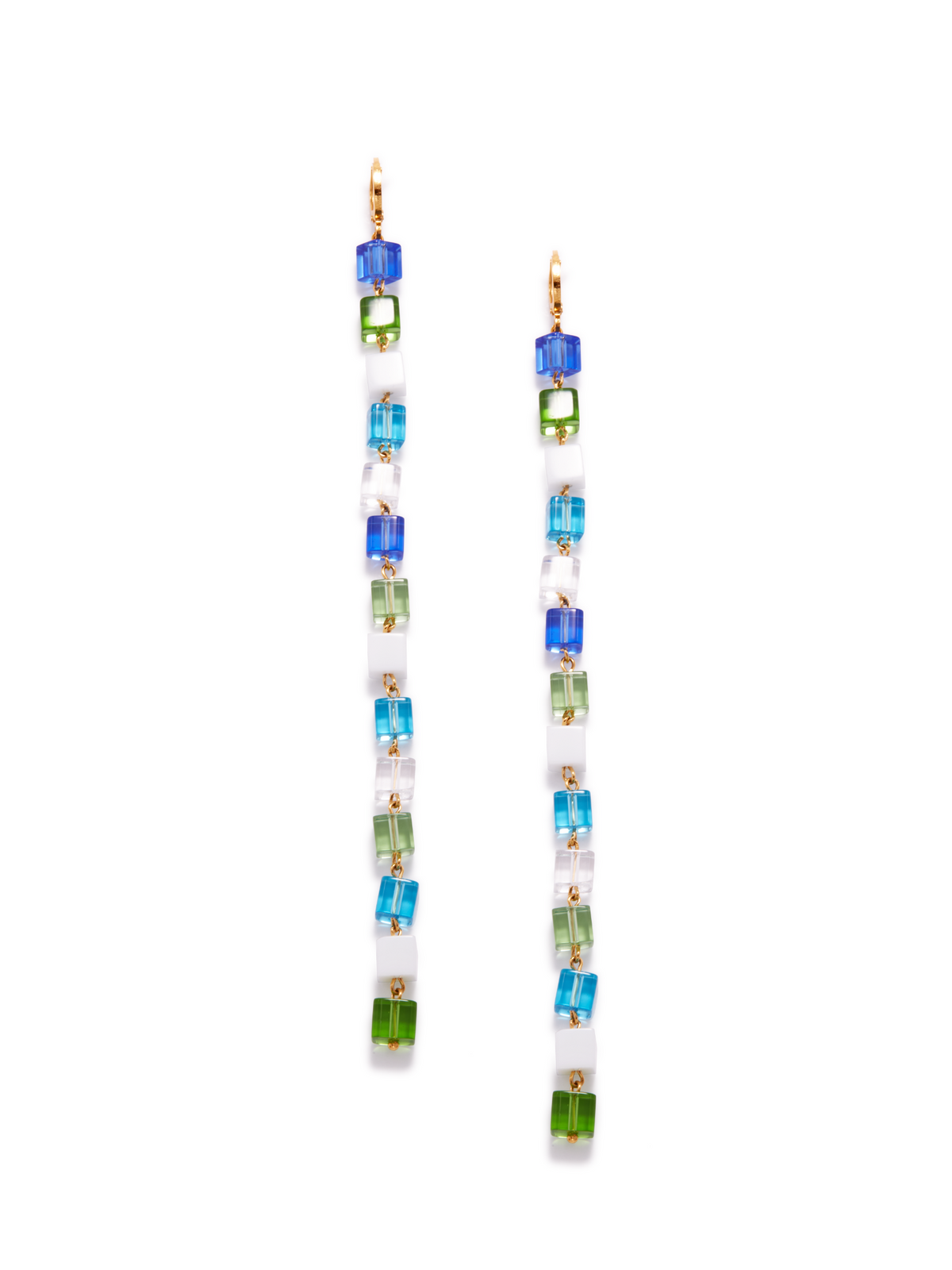 Blue Building Block Dangle Earrings-Earrings-JAREDJAMIN Jewelry Online-JAREDJAMIN - Fashion Jewelry &amp; Accessories