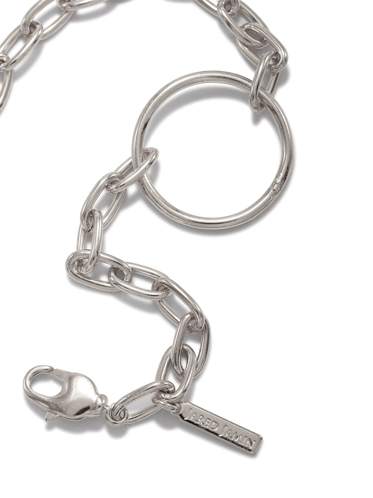 Silver Chain Reaction Ellipse Bracelet-Bracelets-JAREDJAMIN Jewelry Online-JAREDJAMIN