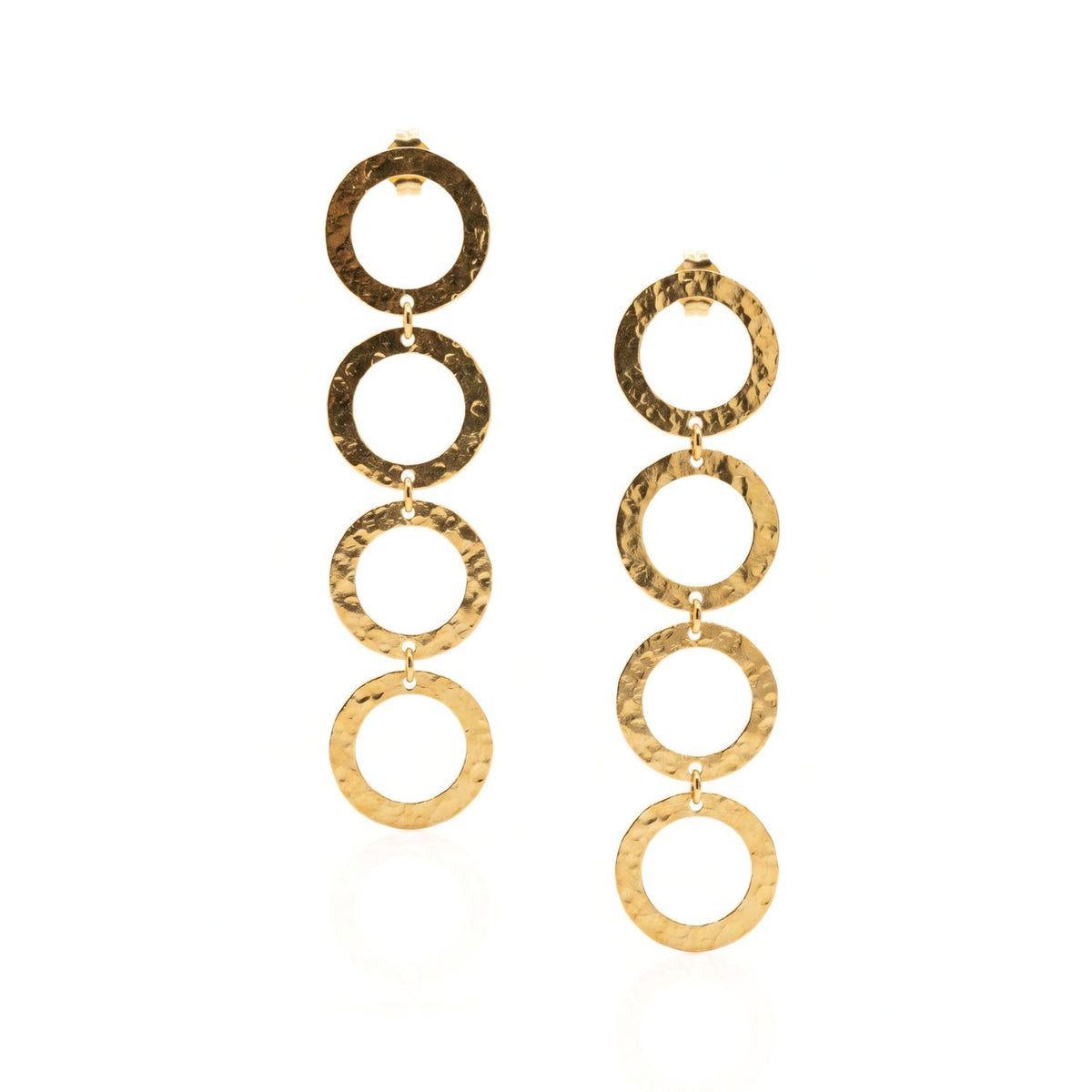 Pendientes de oro con forma de bucle de los Cuatro Fantásticos