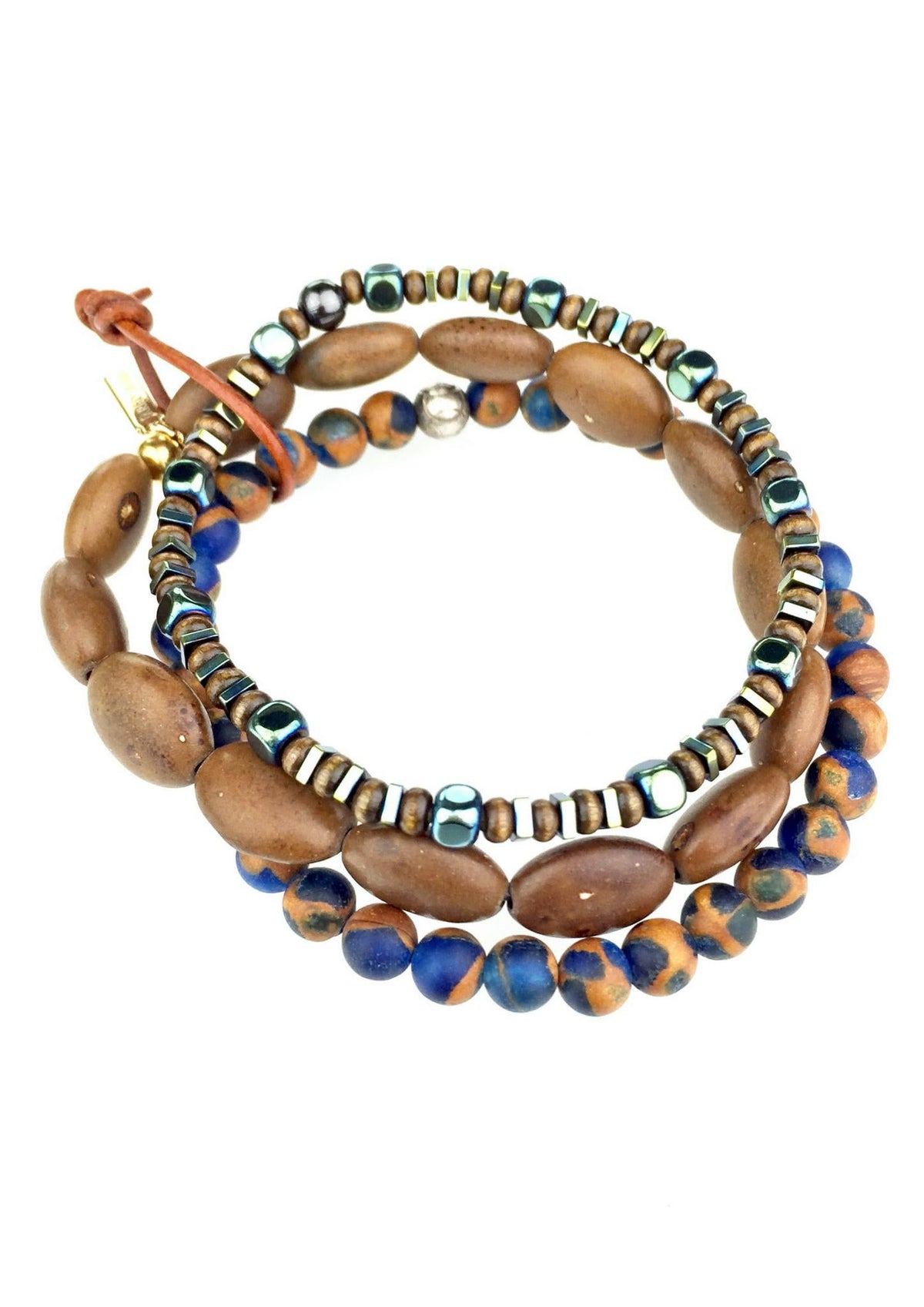 Coffee King Bracelet Set-Bracelets-JAREDJAMIN Jewelry Online-Brown-JARED JAMIN