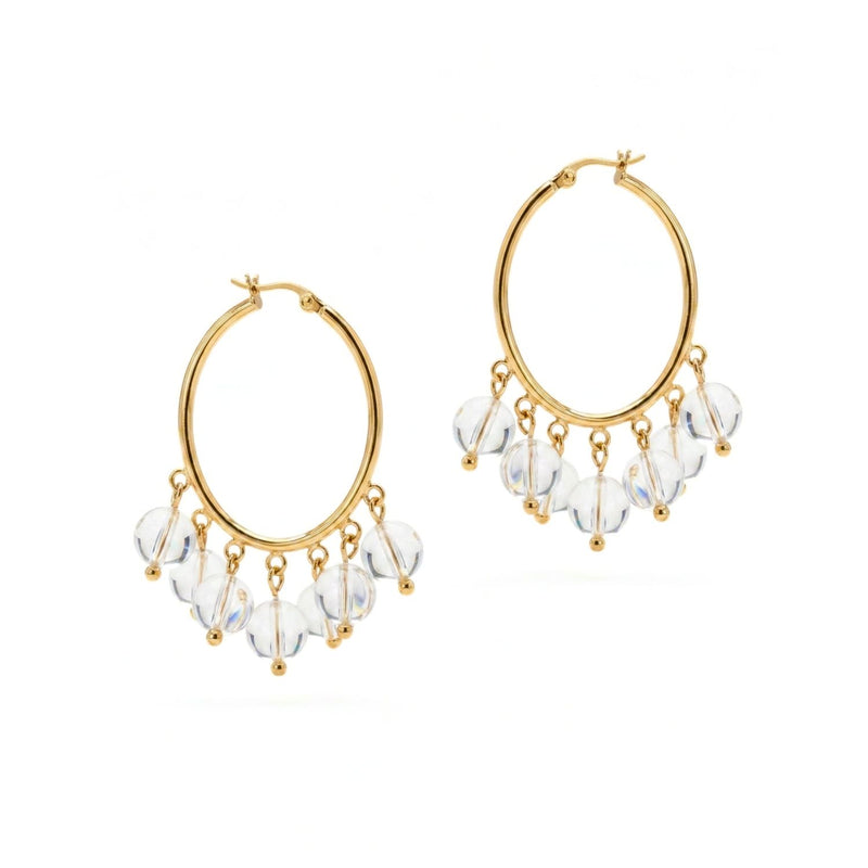 Daniela Hoop Quartz Earrings