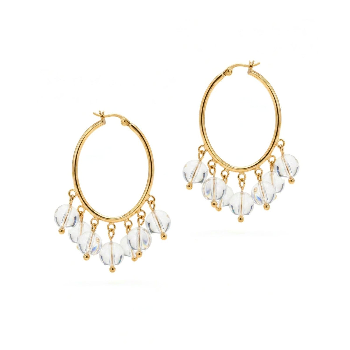 Daniela Hoop Quartz Earrings