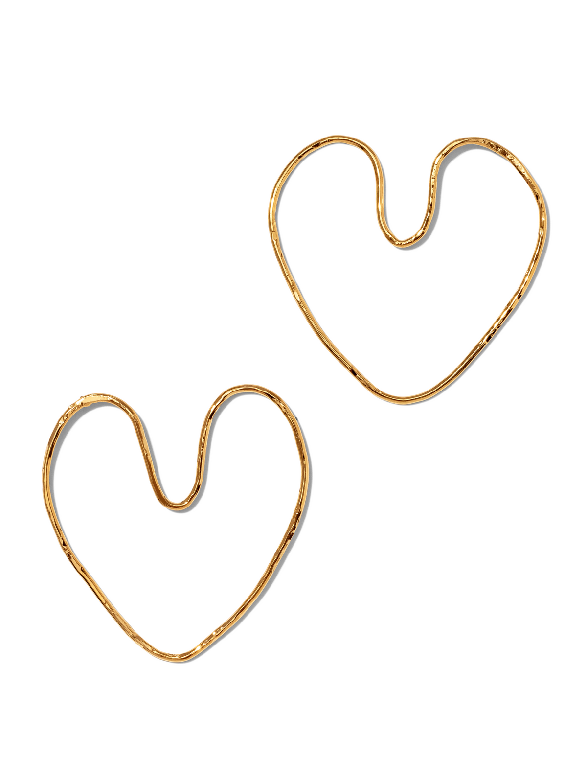 Gold Large Fluttering Heart-Earrings-JAREDJAMIN Jewelry Online-JAREDJAMIN - Fashion Jewelry &amp; Accessories