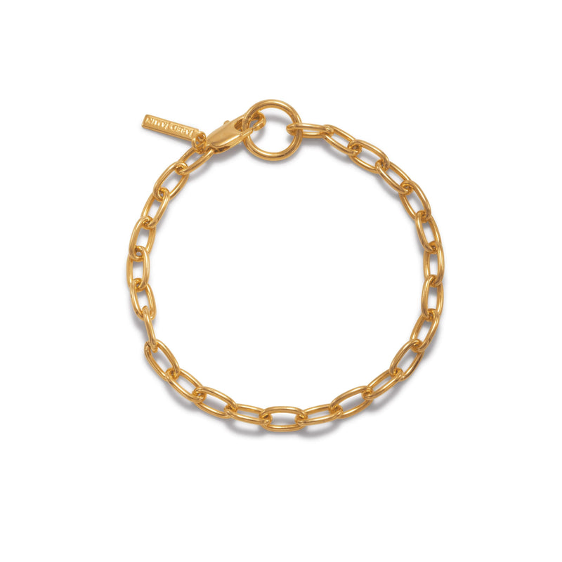 ゴールド チェーン Reaction ブレスレット JAREDJAMIN製 ジュエリーオンライン 特徴とする elongated オーバル links, a ラウンド clasp,とa rectangular engraved tag. Crafted in 18Kゴールドプレート metal, it’s scratchとtarnish resistant.