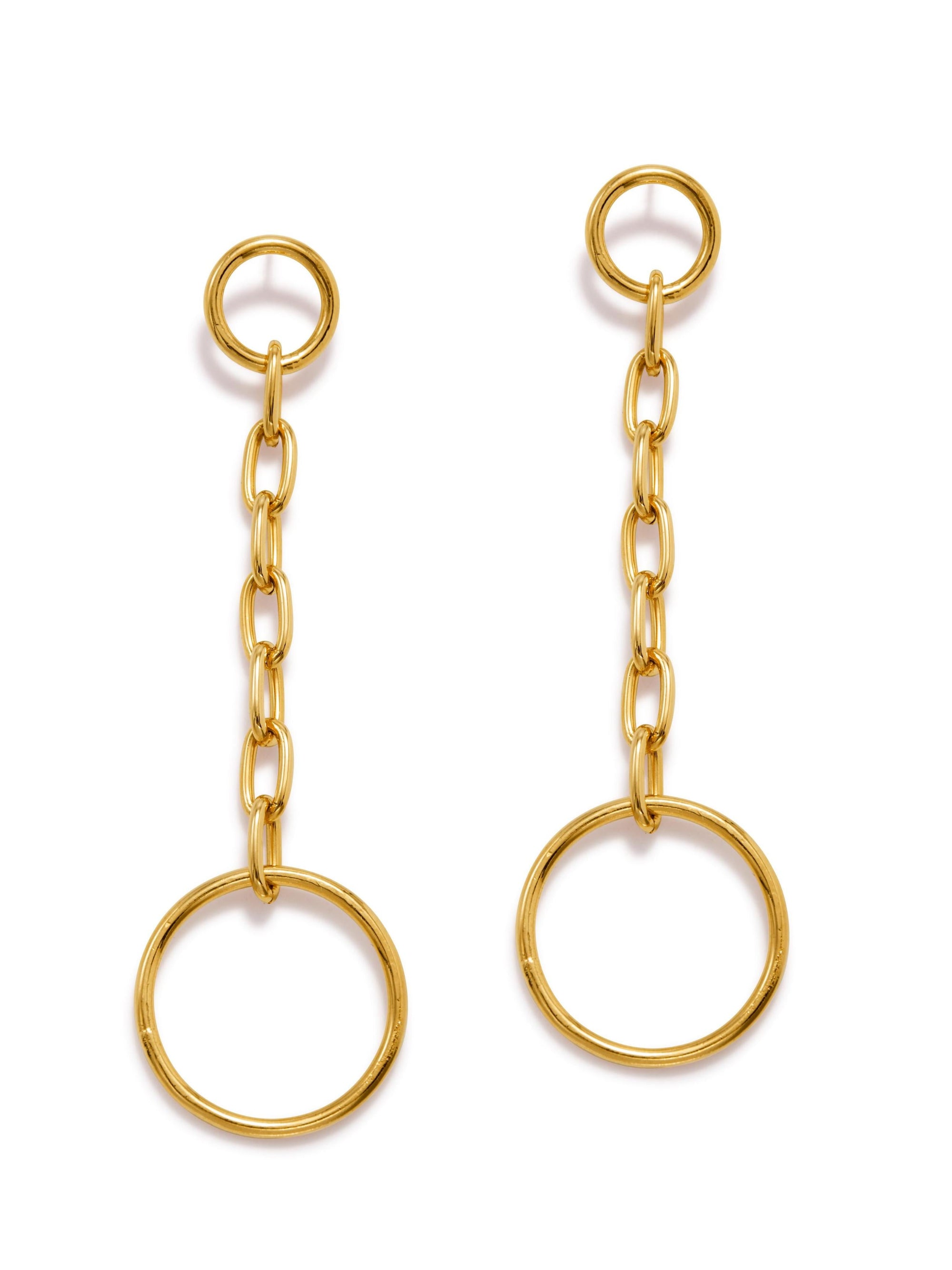 Gold Chain Reaction Drop Earrings-Earrings-JAREDJAMIN Jewelry Online-JARED JAMIN