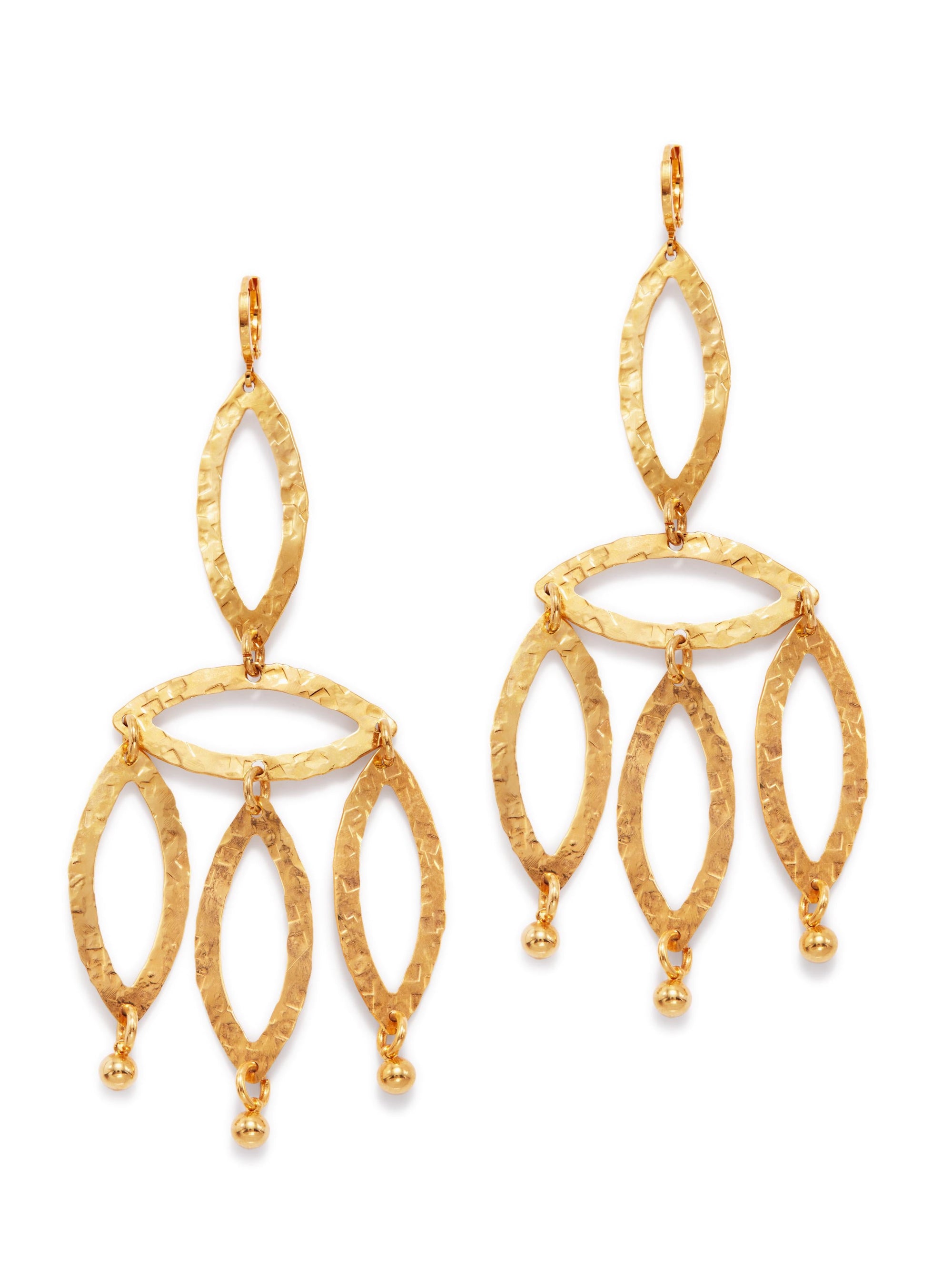 Gold Eyelet-Chandelier Earrings-Earrings-JAREDJAMIN Jewelry Online-18K Gold-JARED JAMIN