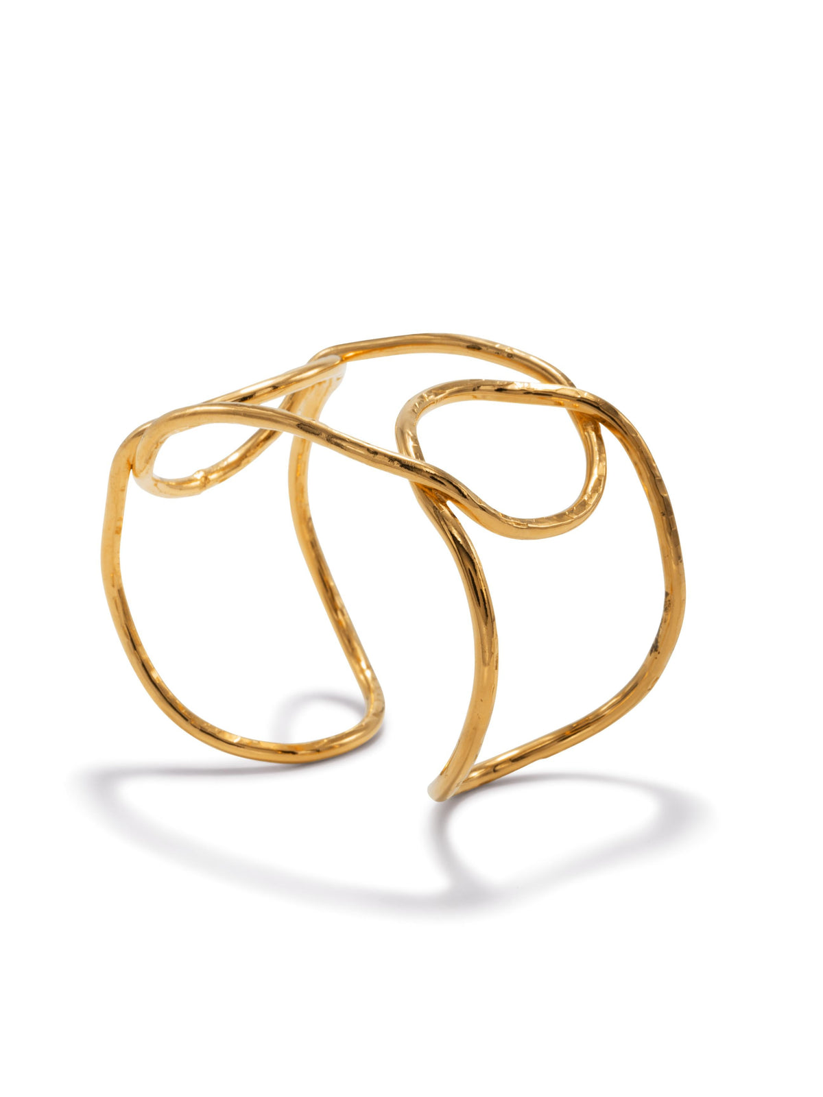 Gold Pretzel Cuff Bracelet-Bracelets-JAREDJAMIN Jewelry Online-JAREDJAMIN - Fashion Jewelry &amp; Accessories