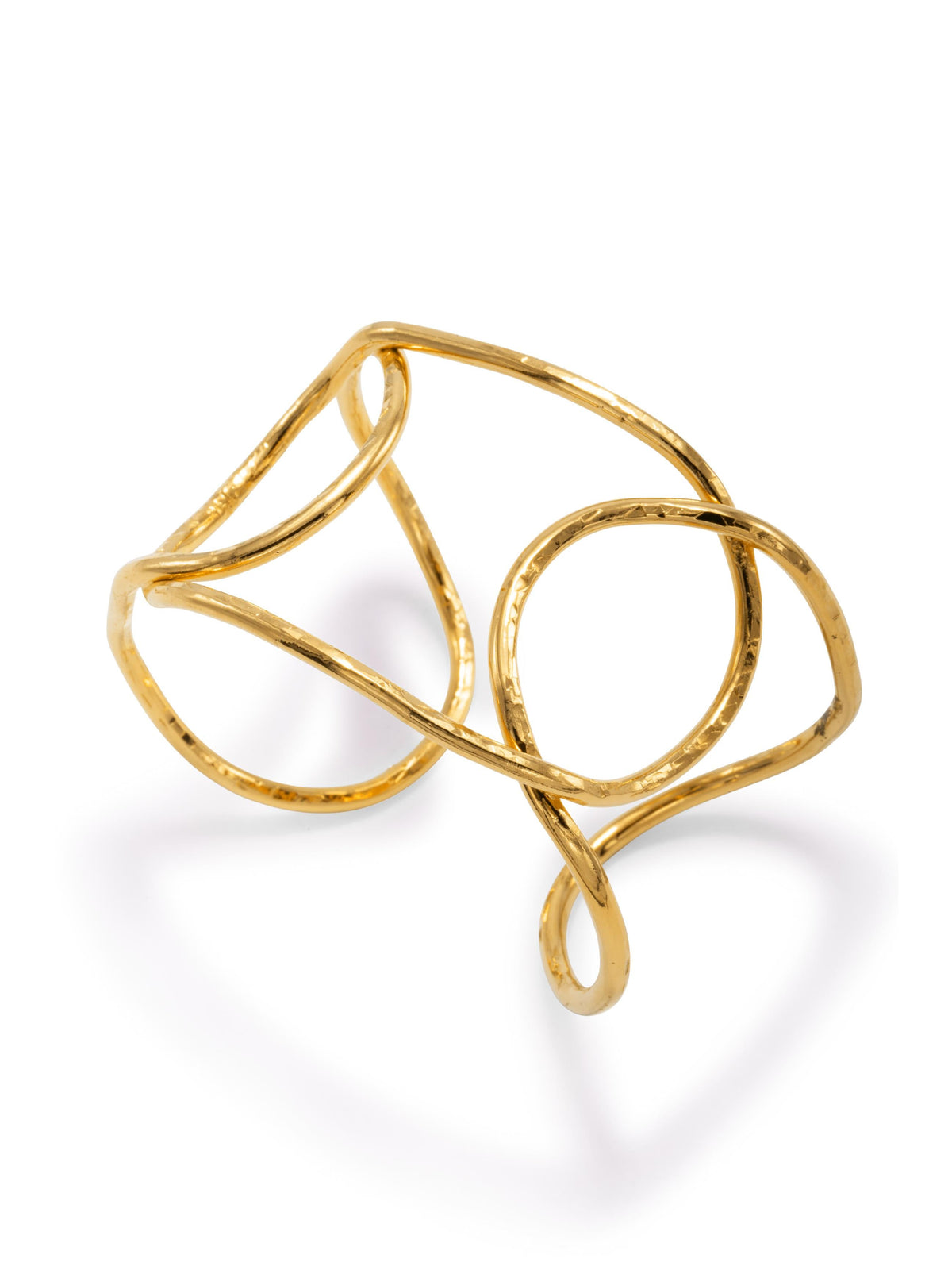 Gold Pretzel Cuff Bracelet-Bracelets-JAREDJAMIN Jewelry Online-JAREDJAMIN - Fashion Jewelry &amp; Accessories