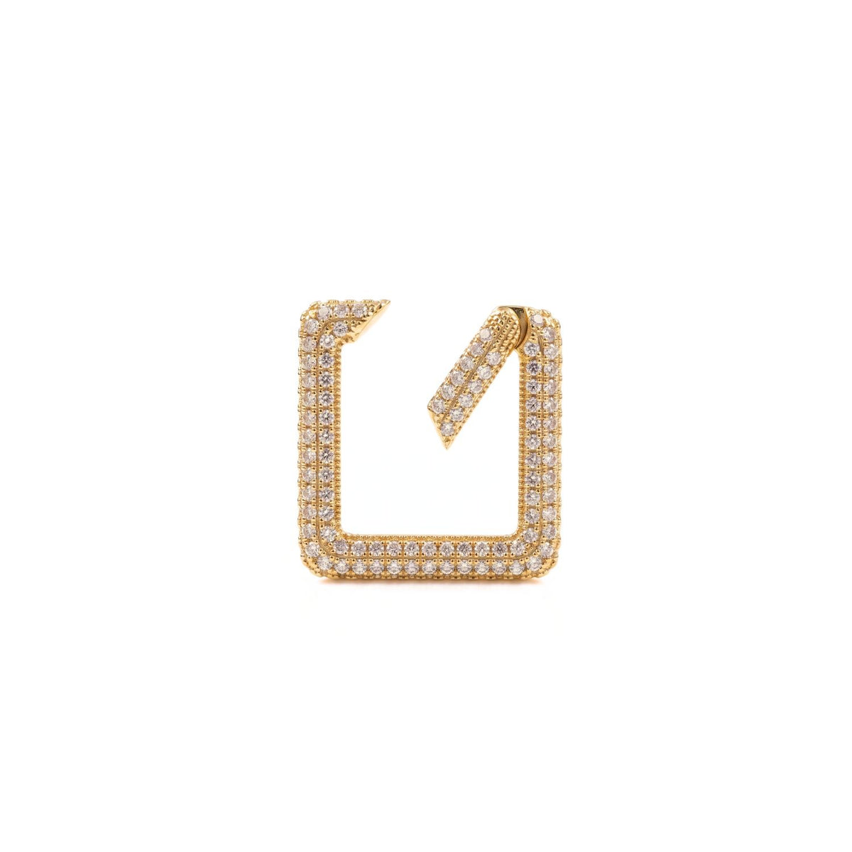 Broche Cuadrado Pavé Plateado