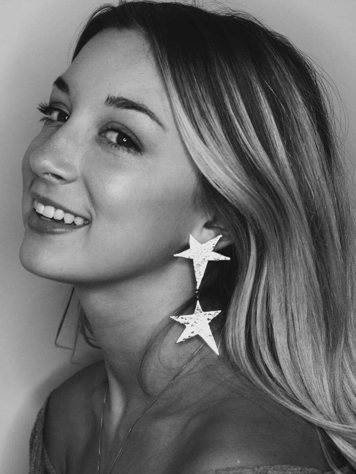 Silver Shooting Star Dangle Clip Earrings-Earrings-JAREDJAMIN Jewelry Online-JAREDJAMIN - Fashion Jewelry &amp; Accessories