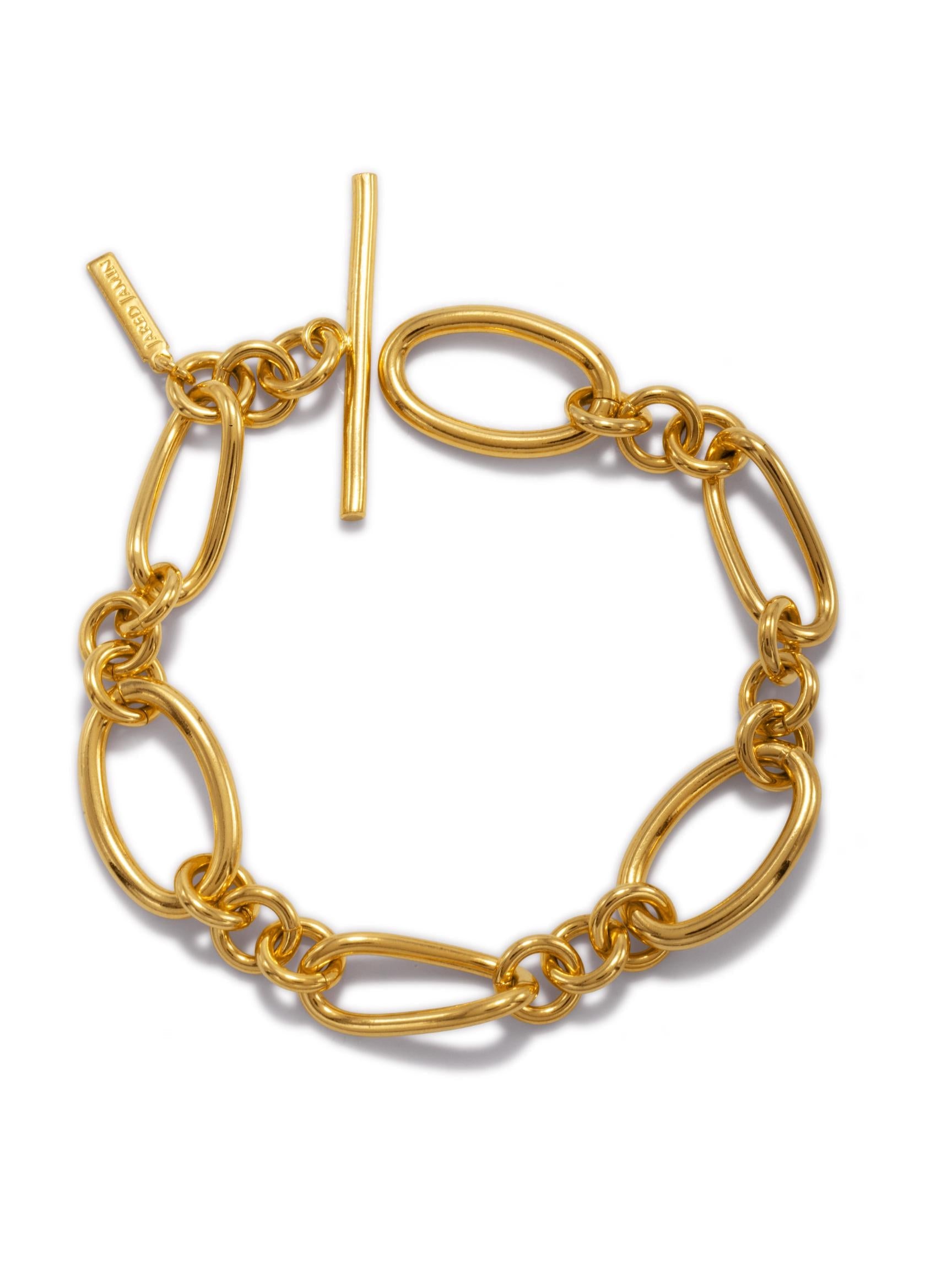 Gold Ophelia Chain Toggle Bracelet-Bracelets-JAREDJAMIN Jewelry Online-JAREDJAMIN - Fashion Jewelry & Accessories