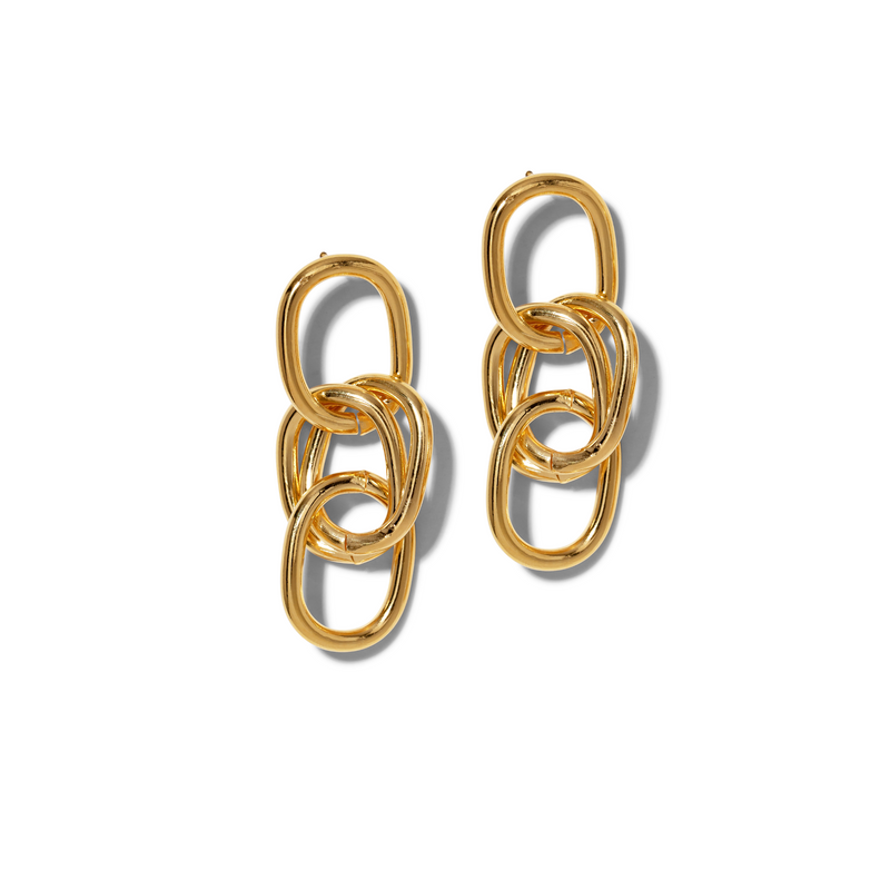 Gold Billie Drop Post Earrings