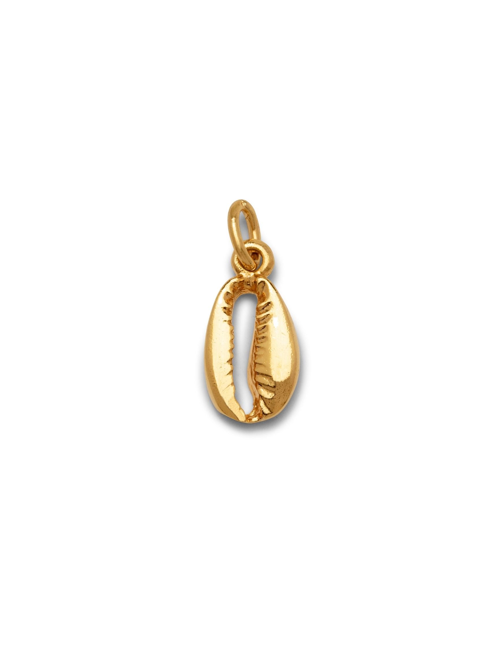 Gold Cowrie Necklace Pendant Charm (sm)-Pendant Charms-JAREDJAMIN Jewelry Online-Gold-JAREDJAMIN