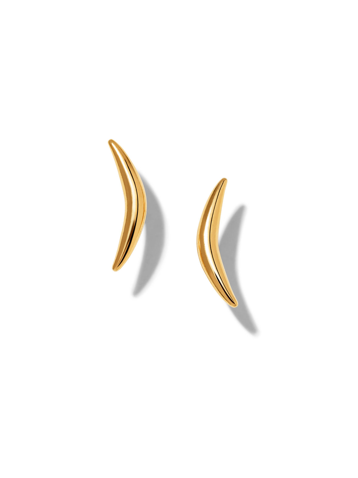 Gold Crescent Stud Earrings-Earrings-JAREDJAMIN Jewelry Online-JAREDJAMIN - Fashion Jewelry &amp; Accessories