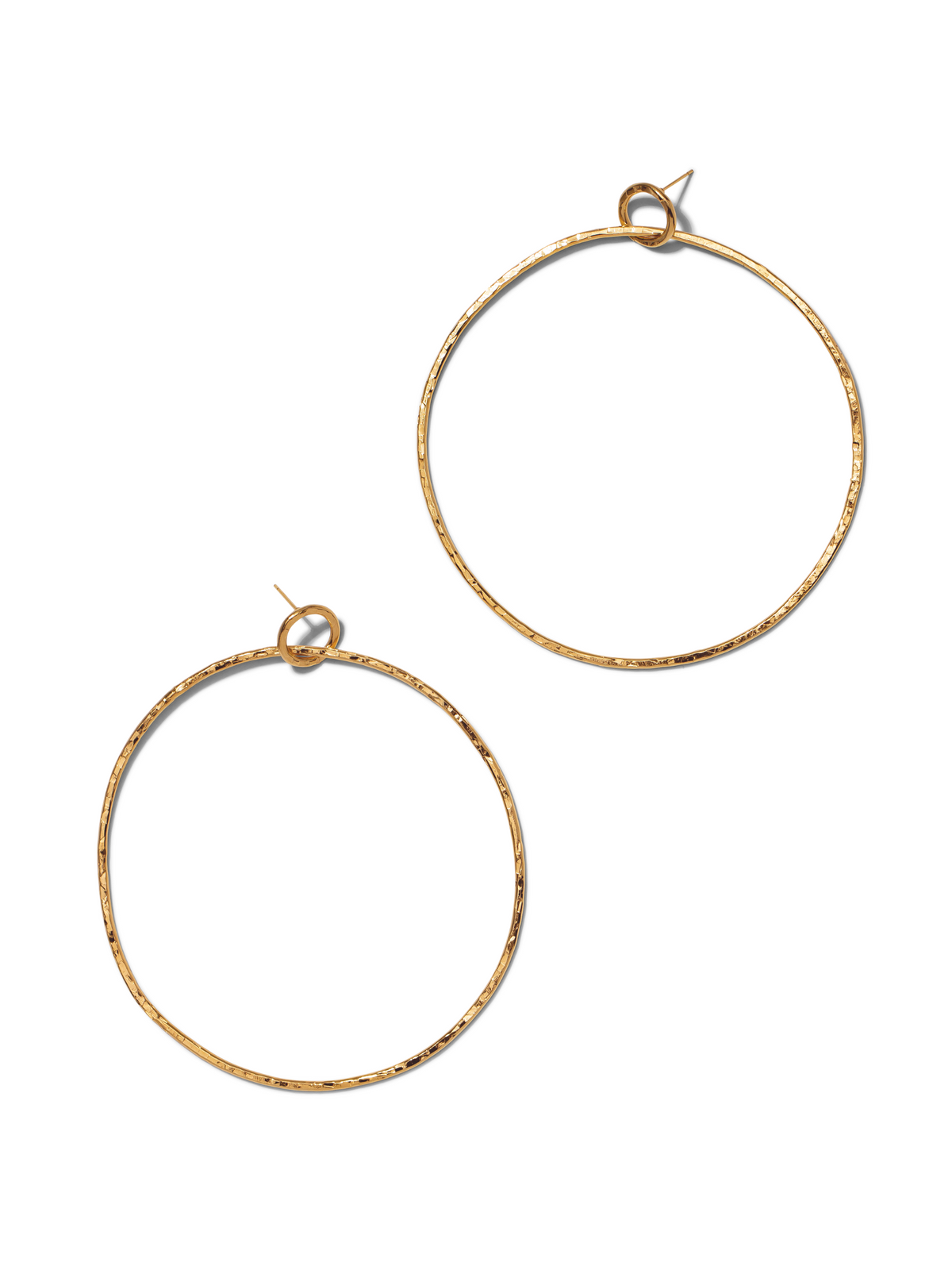 Gold Ellen Large Textured Hoop Earrings-Earrings-JAREDJAMIN Jewelry Online-Gold-JAREDJAMIN - Fashion Jewelry &amp; Accessories