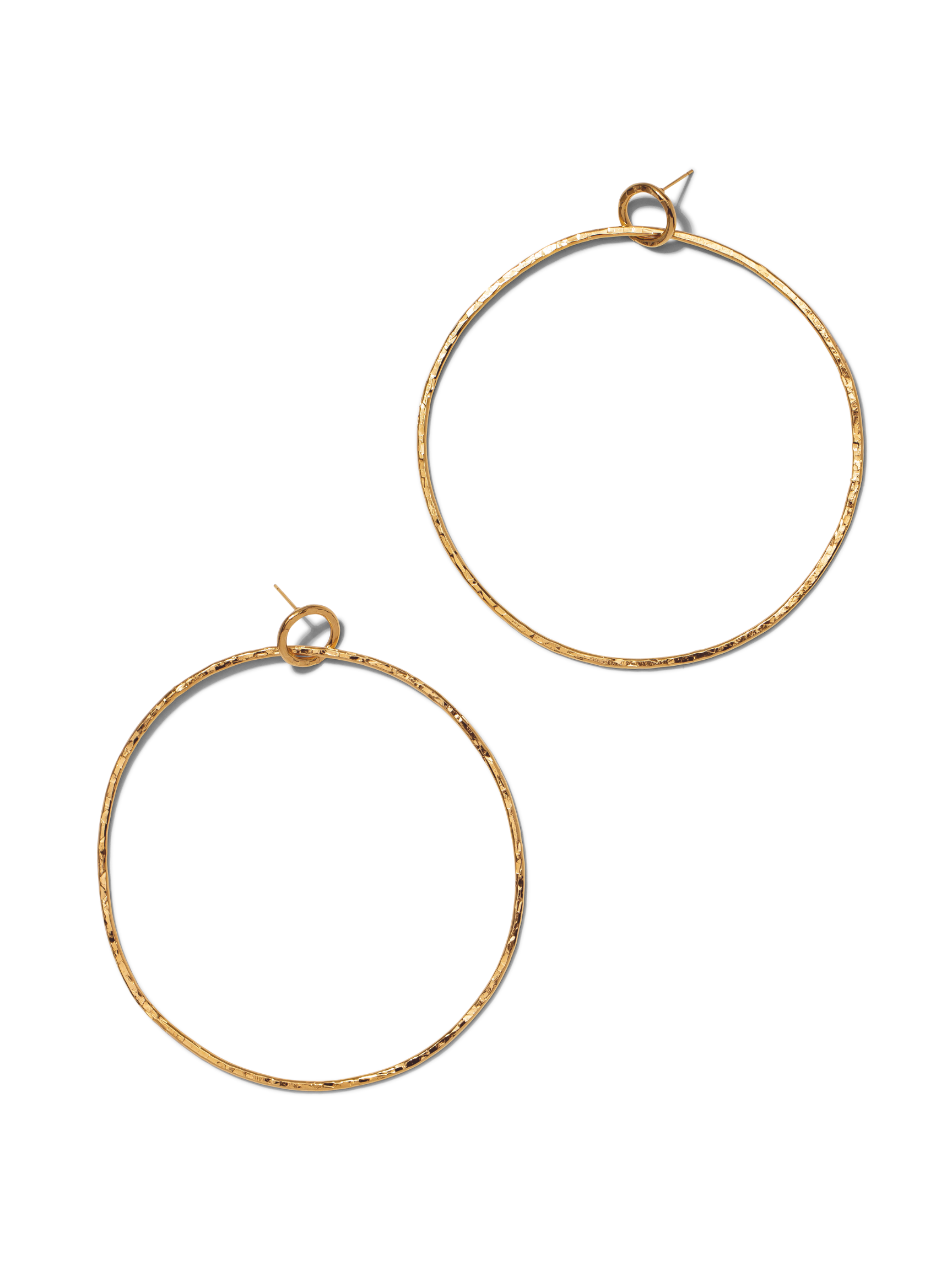 Gold Ellen Large Textured Hoop Earrings-Earrings-JAREDJAMIN Jewelry Online-Gold-JAREDJAMIN - Fashion Jewelry & Accessories