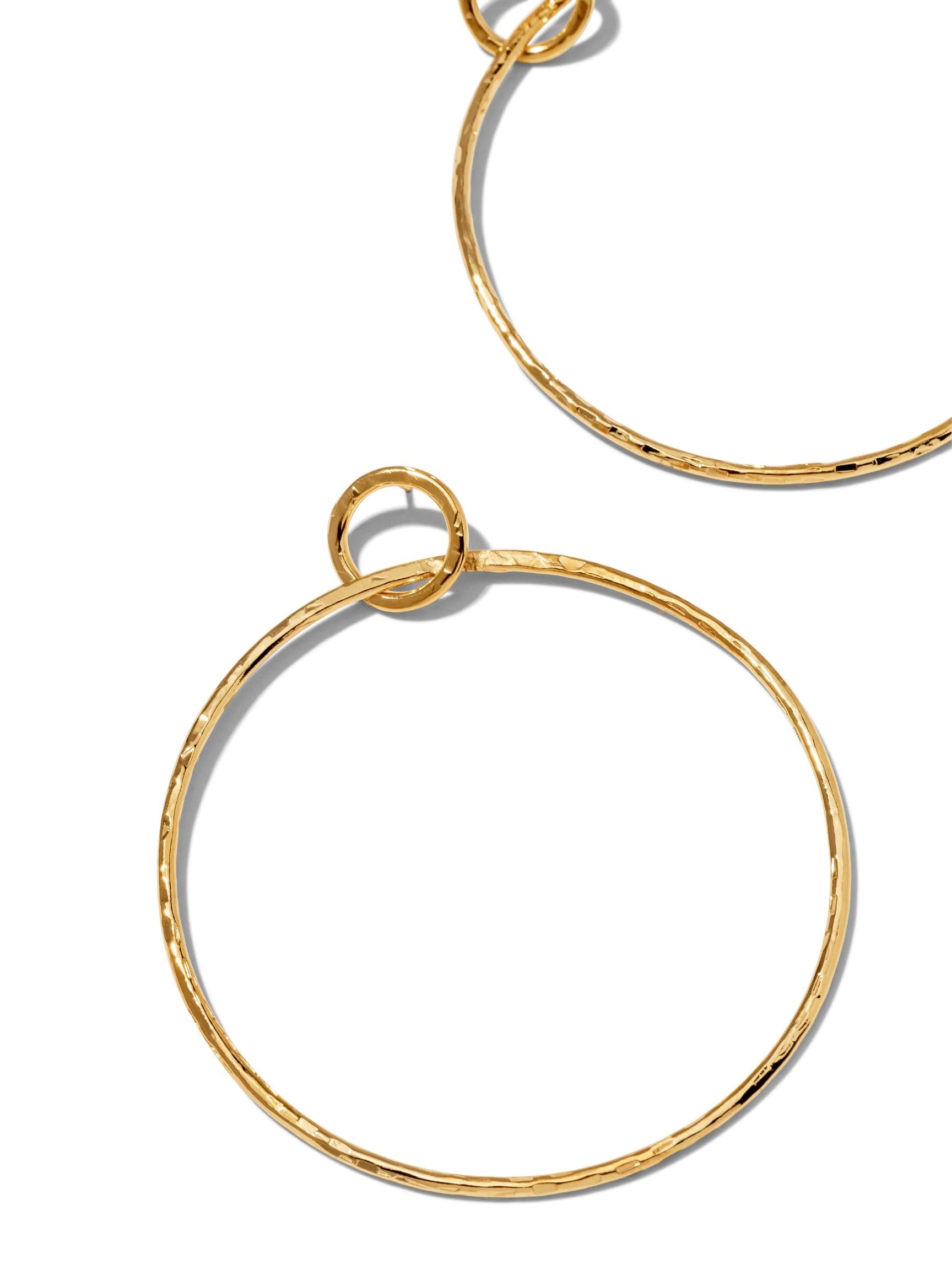 Gold Ellen Textured Hoop Earrings-Earrings-JAREDJAMIN Jewelry Online-JAREDJAMIN