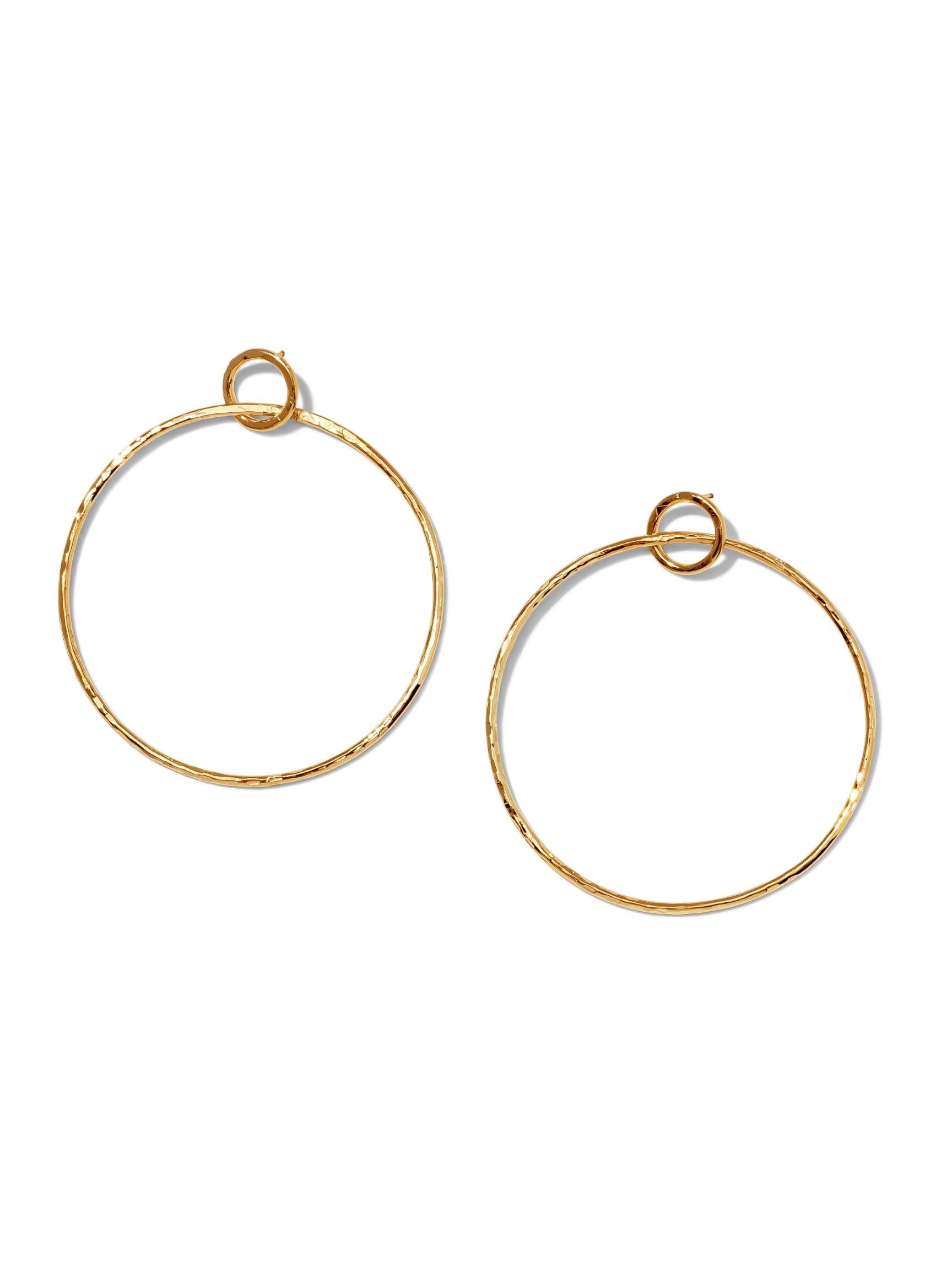 Gold Ellen Textured Hoop Earrings-Earrings-JAREDJAMIN Jewelry Online-JAREDJAMIN