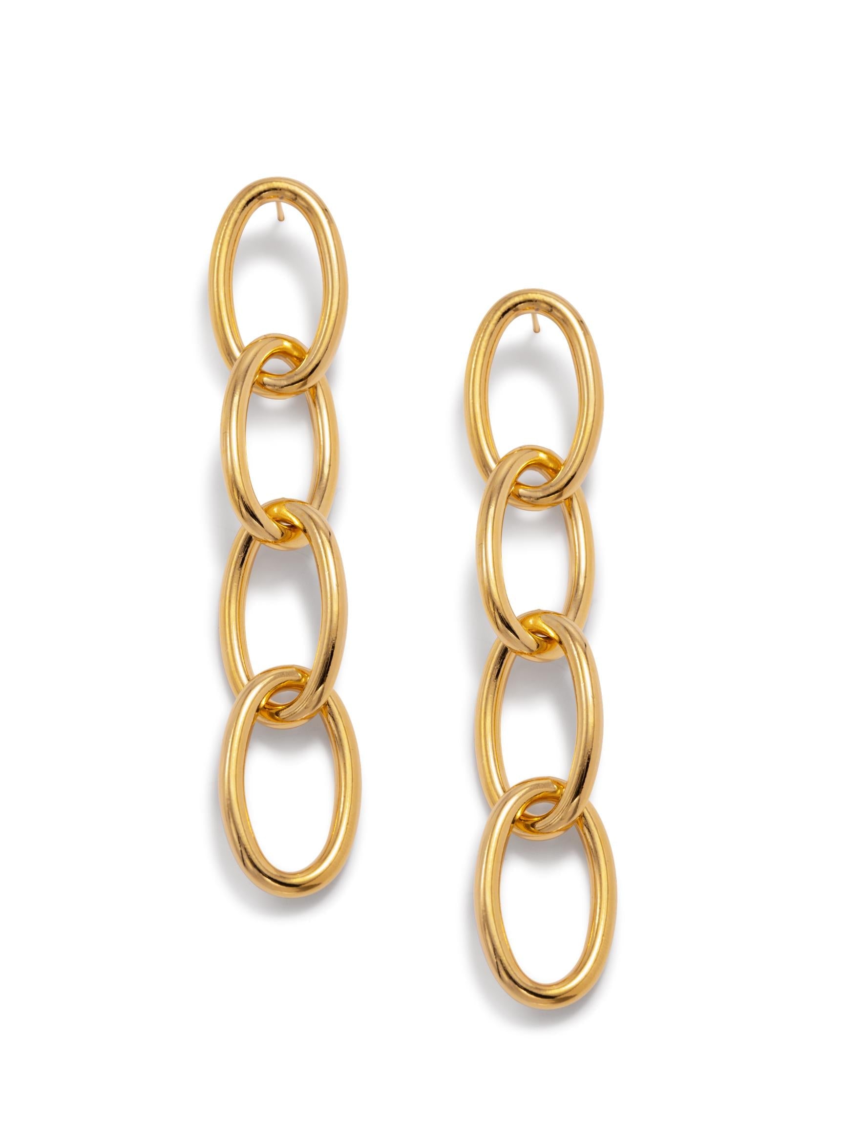 Gold Everly Drop Chain Earrings-Earrings-JAREDJAMIN Jewelry Online-JAREDJAMIN - Fashion Jewelry & Accessories