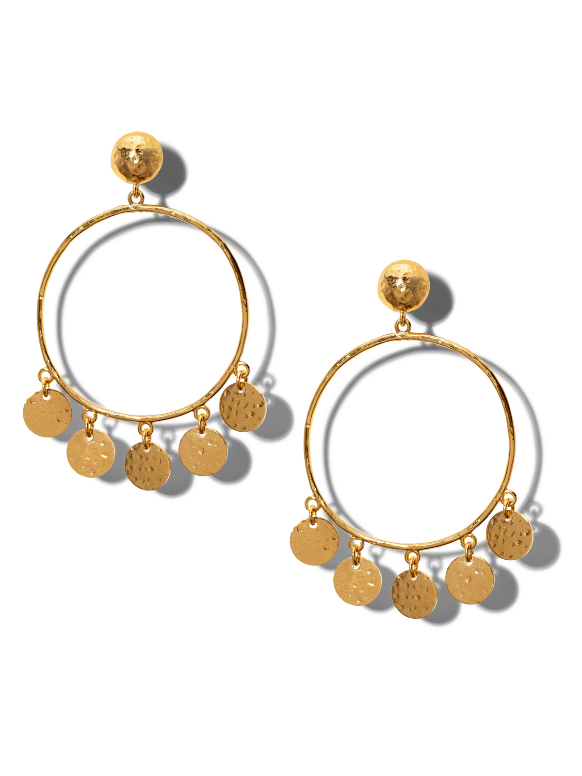 Gold Fortuna Chandelier Earrings-Earrings-JAREDJAMIN Jewelry Online-JAREDJAMIN - Fashion Jewelry &amp; Accessories