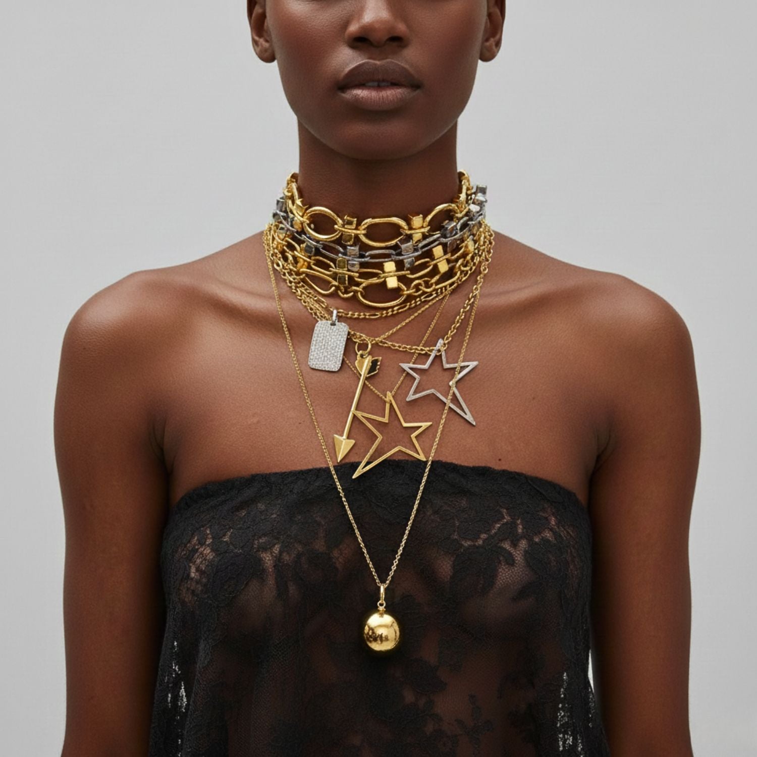 The Gold Large Shooting Star Pendant Charm by JAREDJAMIN Jewelry Online features a hand-drawn, five-pointed gold star outline on a white background—modern and stylized, ideal as inspiration for women’s earring charms or pendants.