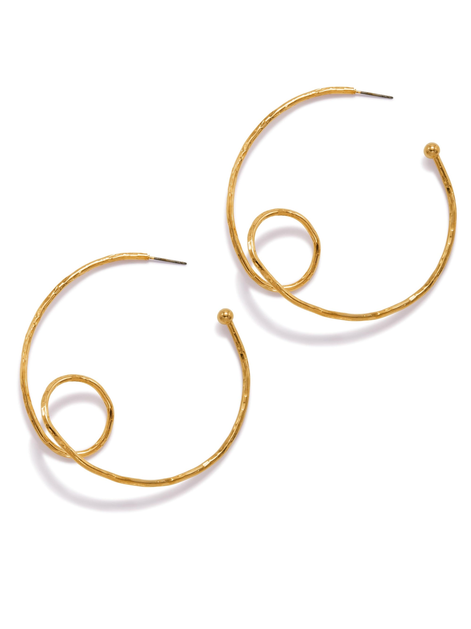 Gold Loop-De-Loop Hoop Earrings-Earrings-JAREDJAMIN Jewelry Online-JARED JAMIN