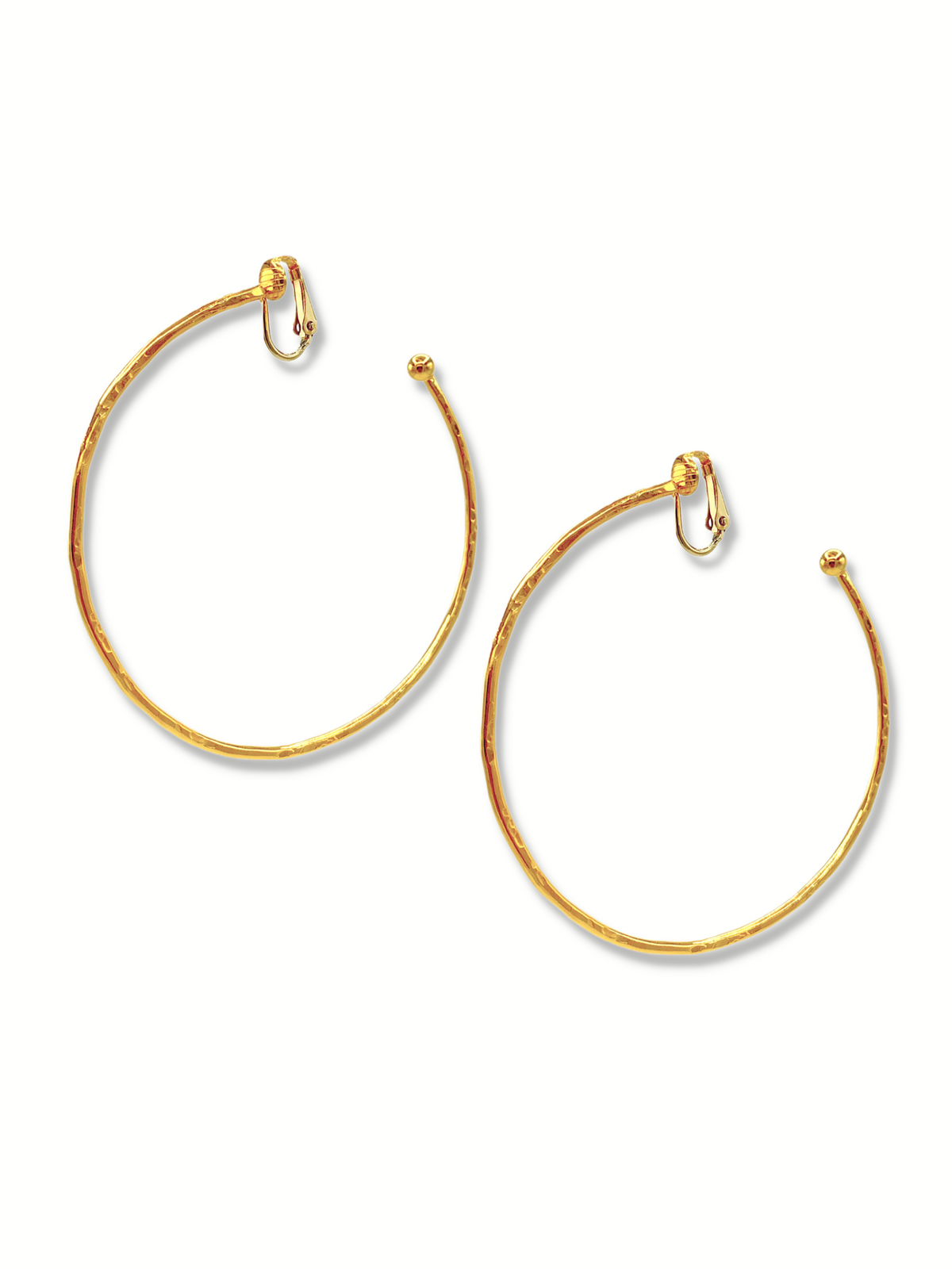 Gold Medium Hooptastic Clipon Hoop Earrings-Earrings-JAREDJAMIN Jewelry Online-JAREDJAMIN - Fashion Jewelry &amp; Accessories