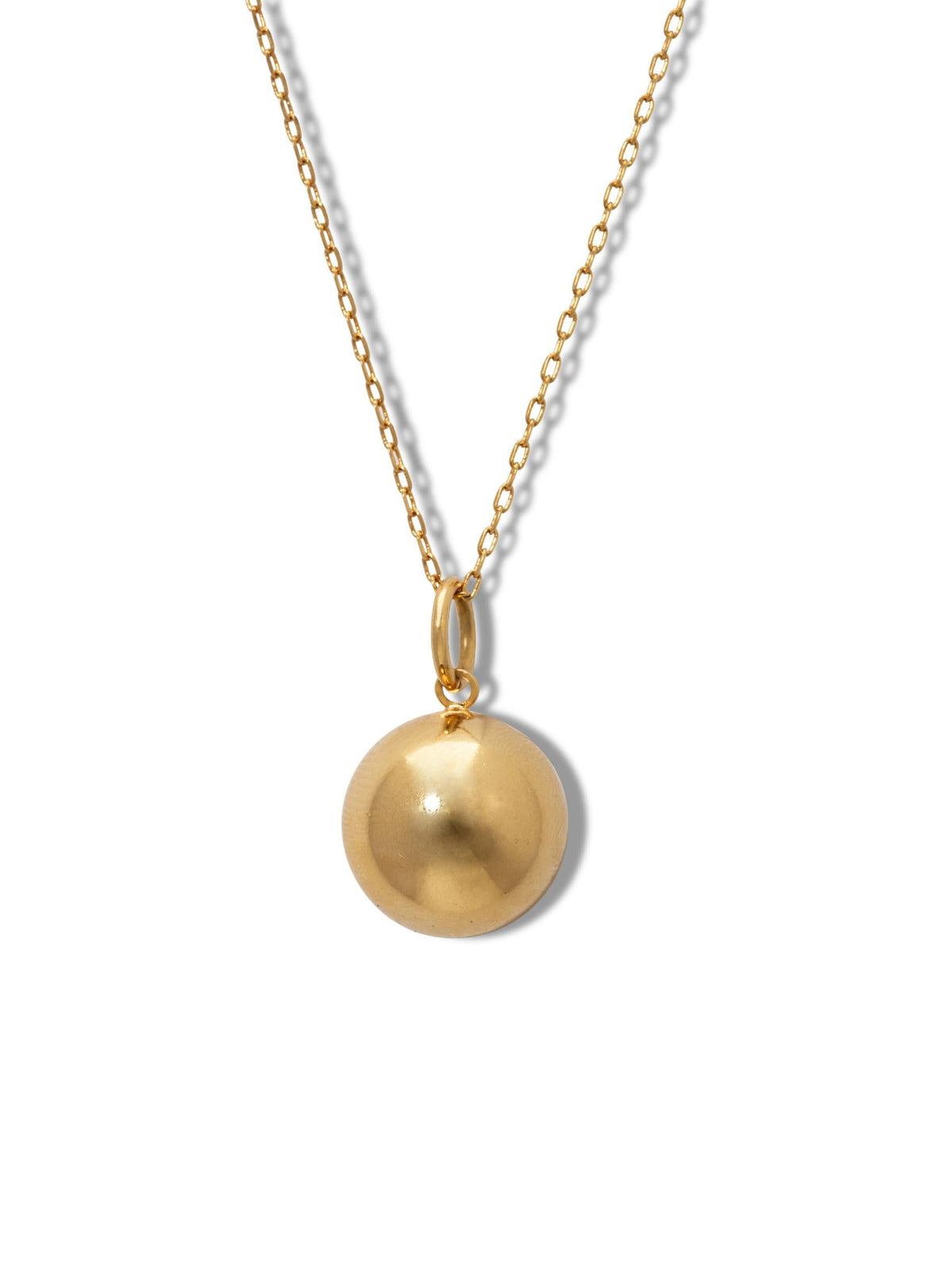 Gold Orbita Smooth Ball Necklace Pendant Charm-Pendant Charms-JAREDJAMIN Jewelry Online-JAREDJAMIN