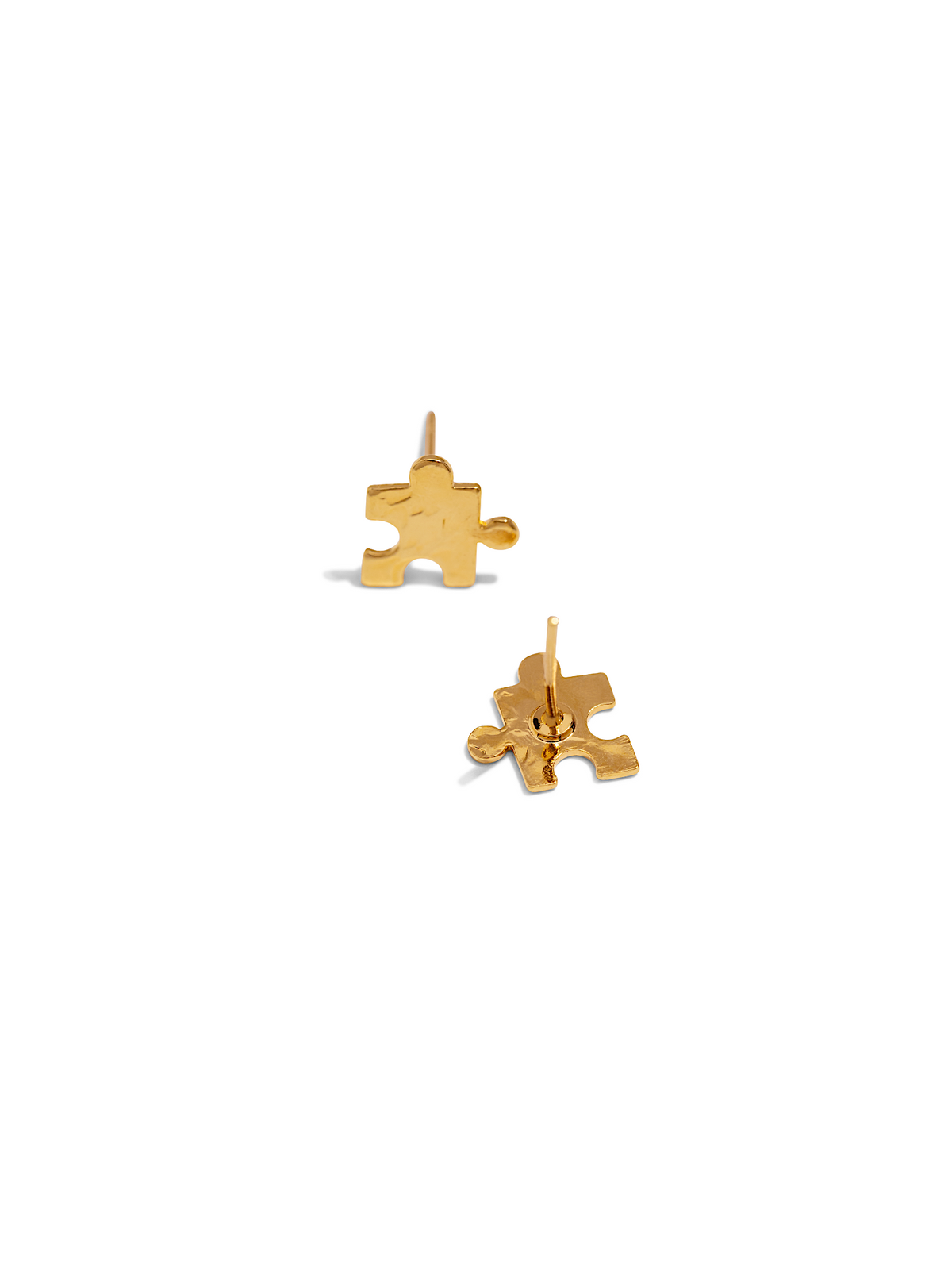 Puzzle Piece Textured Stud Earrings-Earrings-JAREDJAMIN Jewelry Online-Gold-JAREDJAMIN - Fashion Jewelry &amp; Accessories