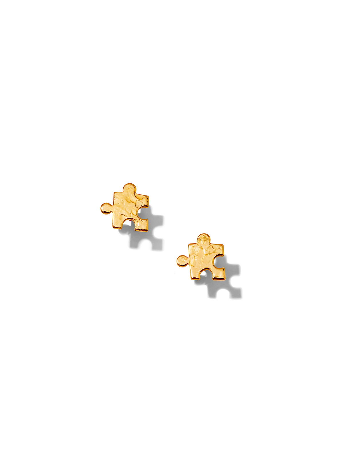 Puzzle Piece Textured Stud Earrings-Earrings-JAREDJAMIN Jewelry Online-JAREDJAMIN - Fashion Jewelry &amp; Accessories