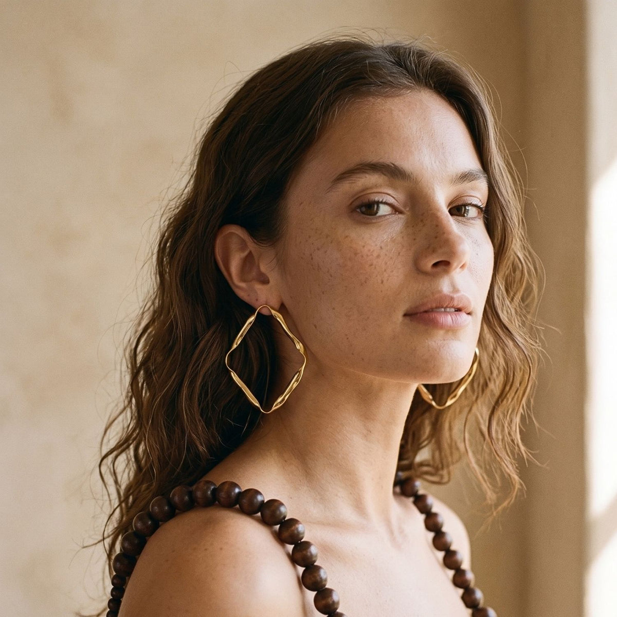 Gold Ribbonelle Post Earrings