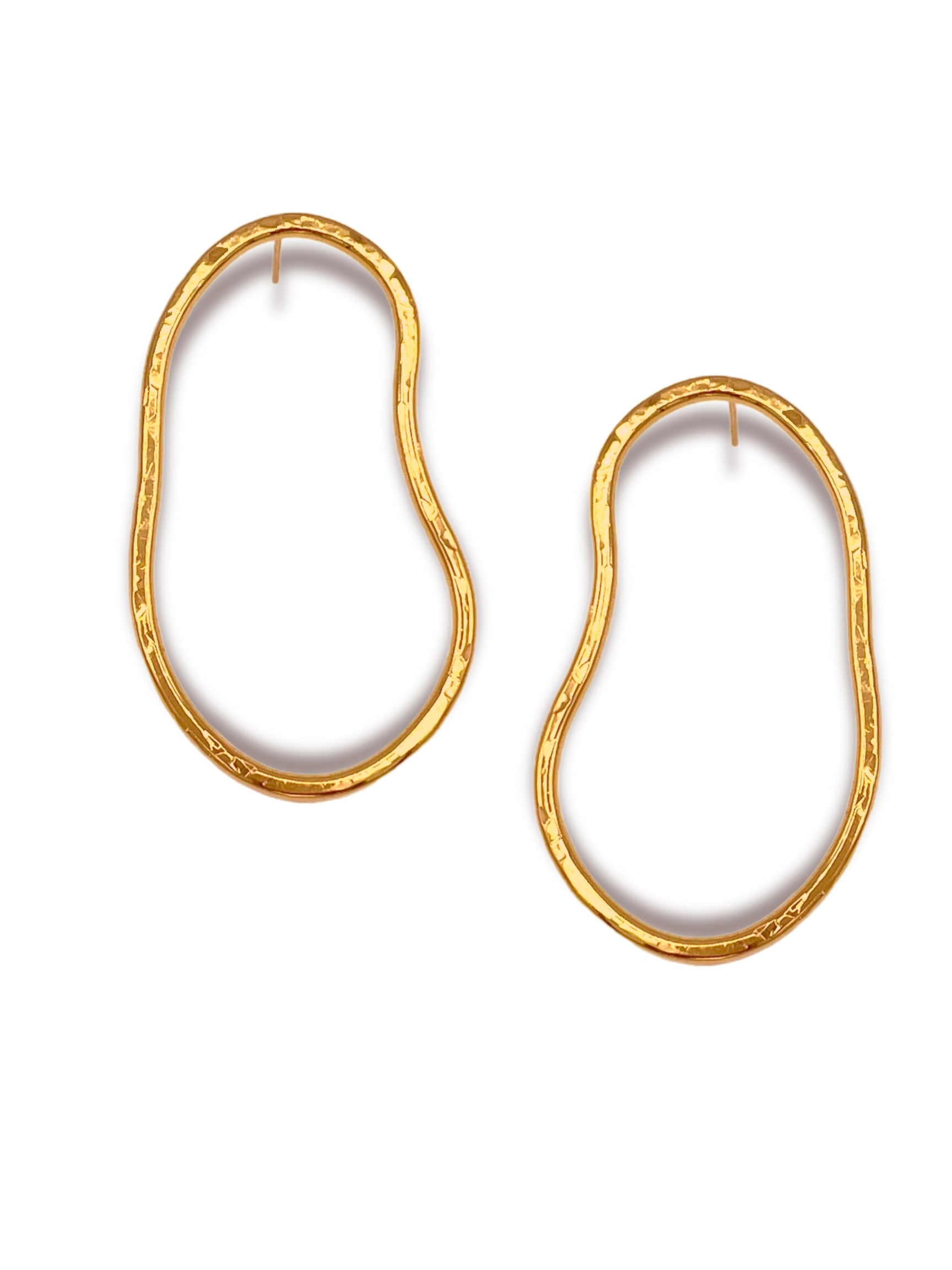 Gold Shackle Link Post Earrings-Earrings-JAREDJAMIN Jewelry Online-JAREDJAMIN - Fashion Jewelry & Accessories