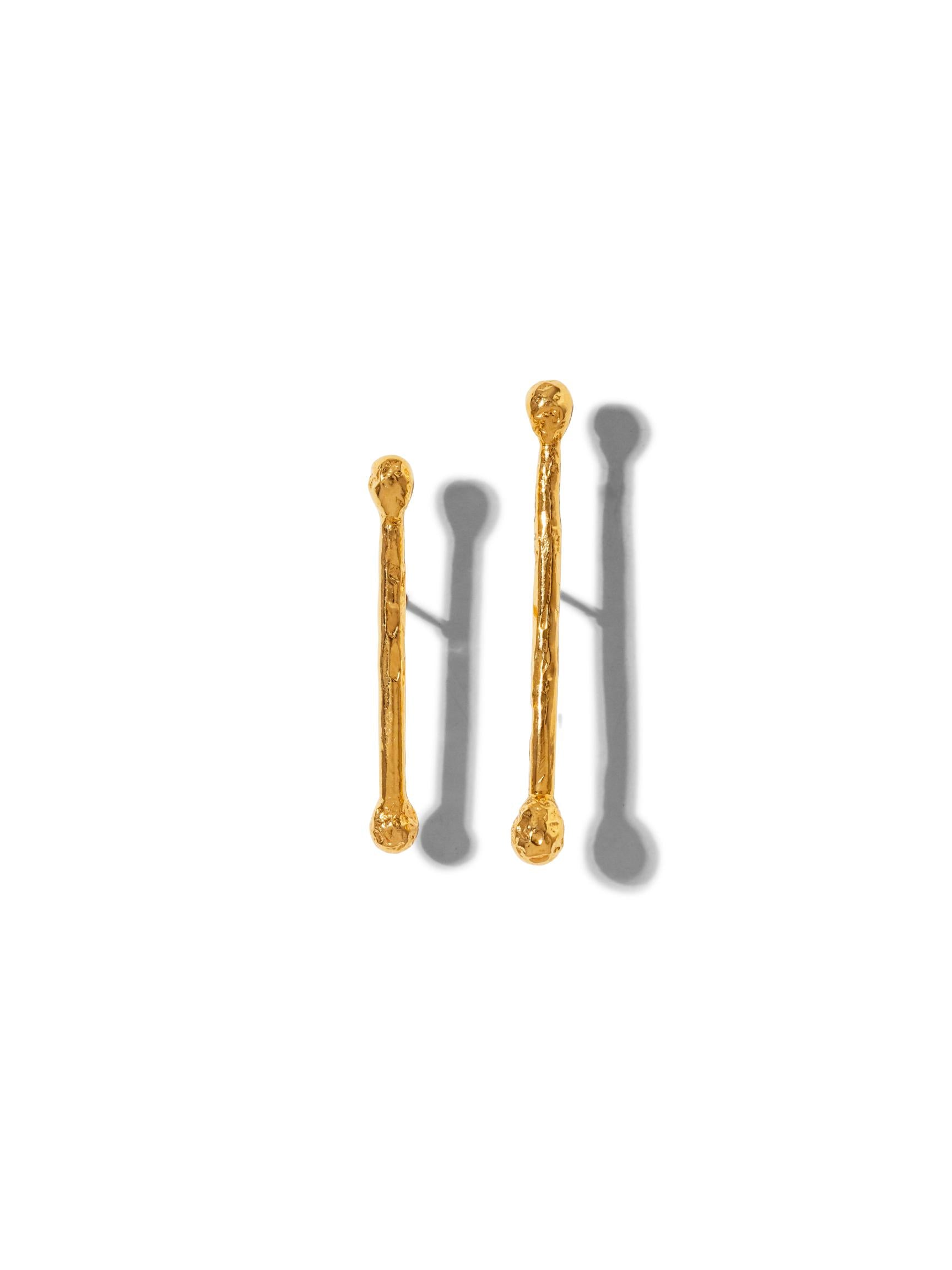 Gold Stix Post Earrings-Earrings-JAREDJAMIN Jewelry Online-JAREDJAMIN