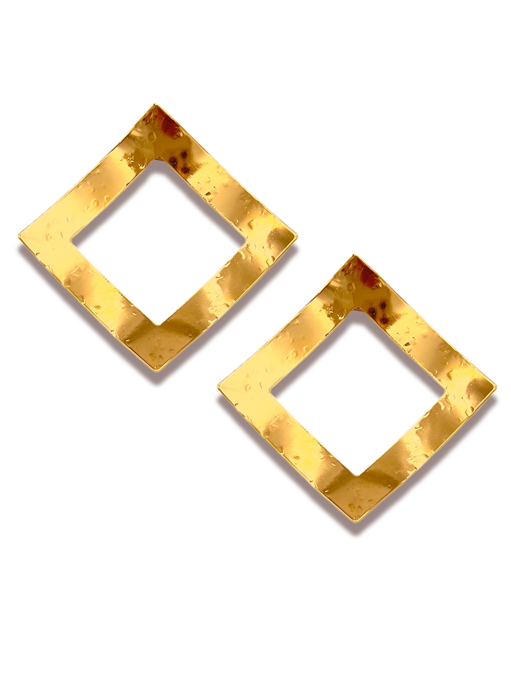 Gold Toscana Diamond Post Earrings-Earrings-JAREDJAMIN Jewelry Online-JAREDJAMIN - Fashion Jewelry & Accessories