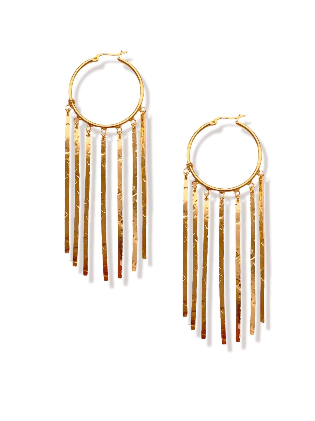 Gold Wind Catcher Leverback Dangle Earrings-Earrings-JAREDJAMIN Jewelry Online-JAREDJAMIN - Fashion Jewelry &amp; Accessories