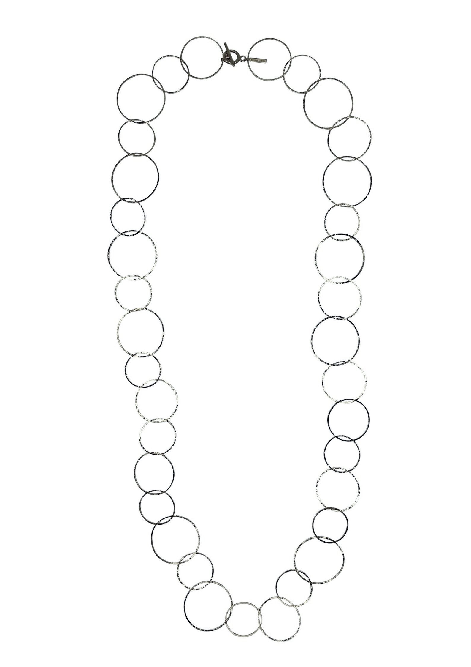 Silver Halo Lindy Links Long Necklace-Necklaces-JAREDJAMIN Jewelry Online-JARED JAMIN